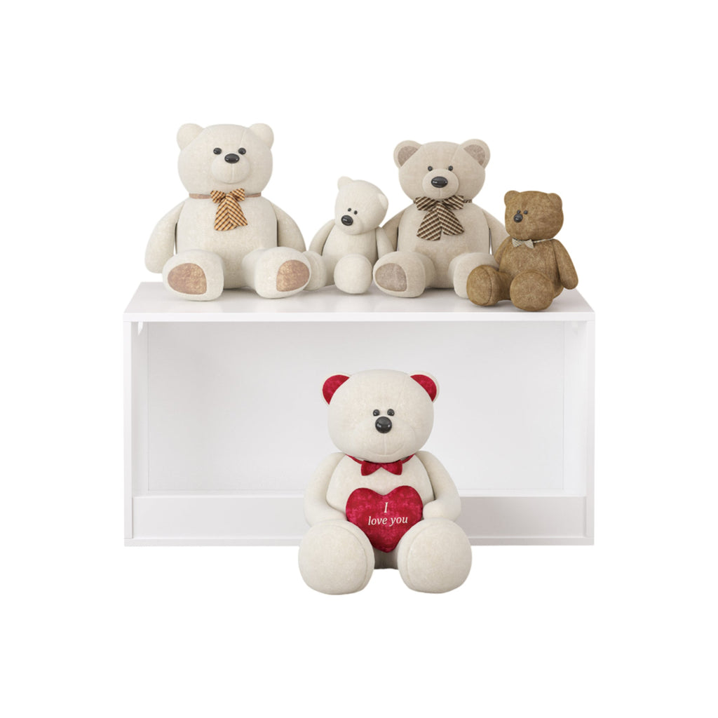 White Wooden Open Toy Storage Box for Kids