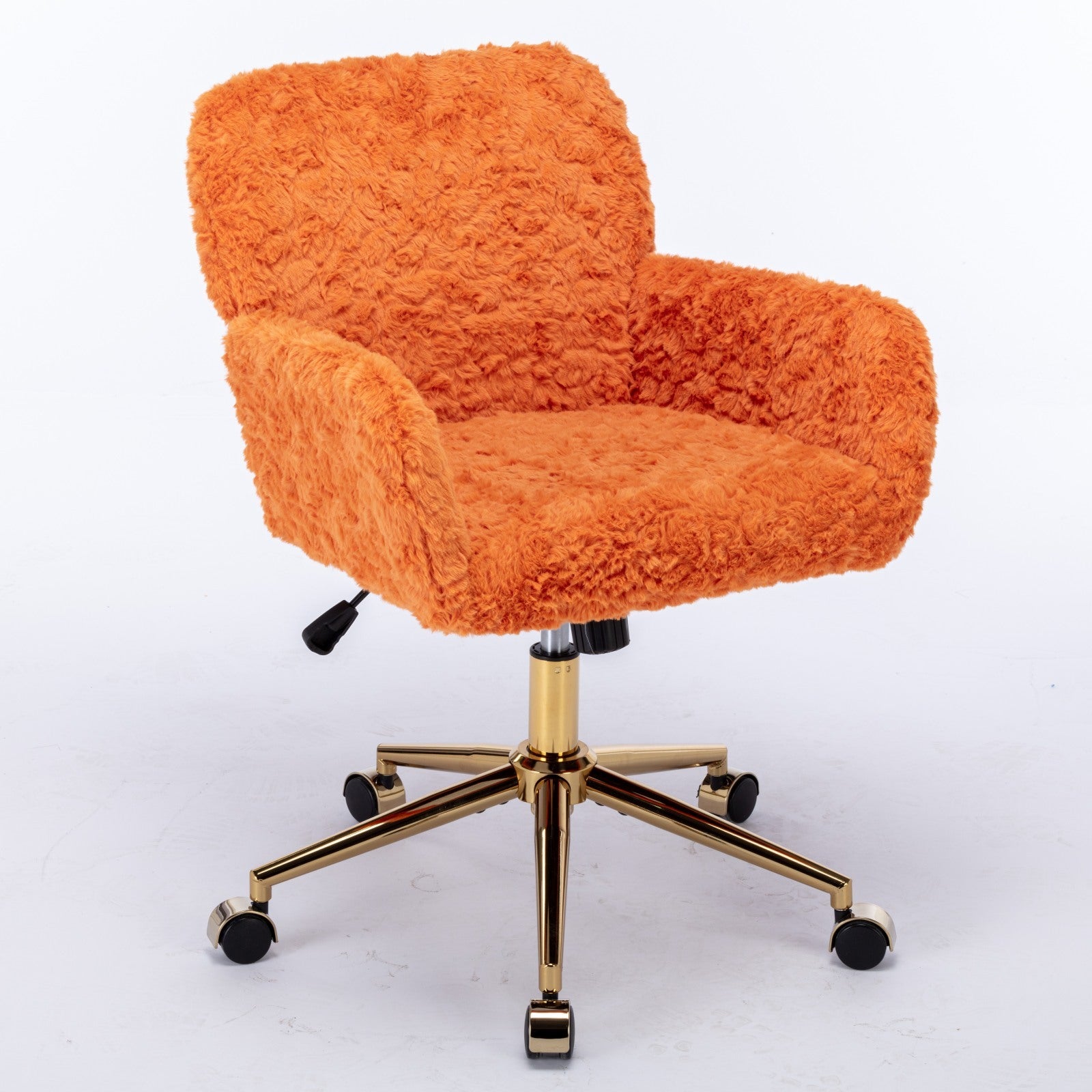 Violet Velve Home Office Chair with Golden Metal Base