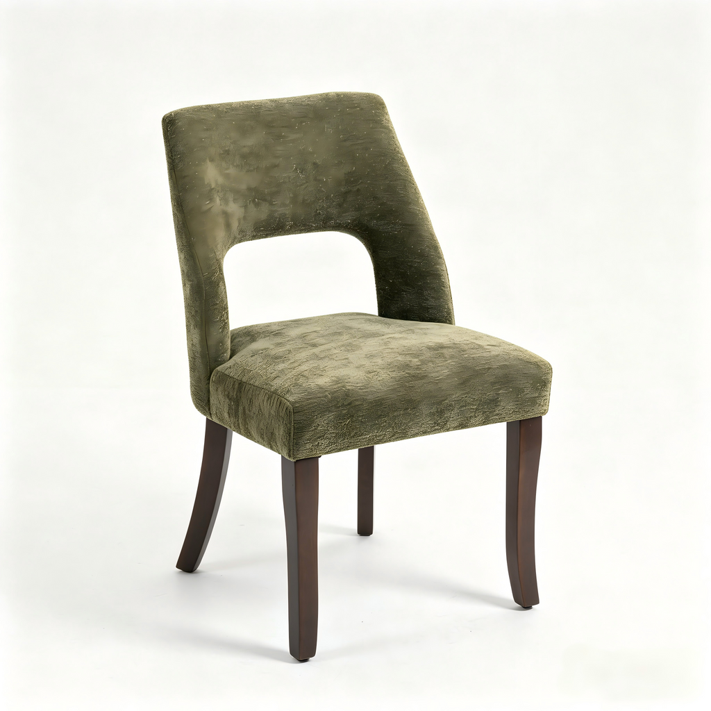 Chenille Elegant Tufted Club Dining Room Chairs (Set of 2)