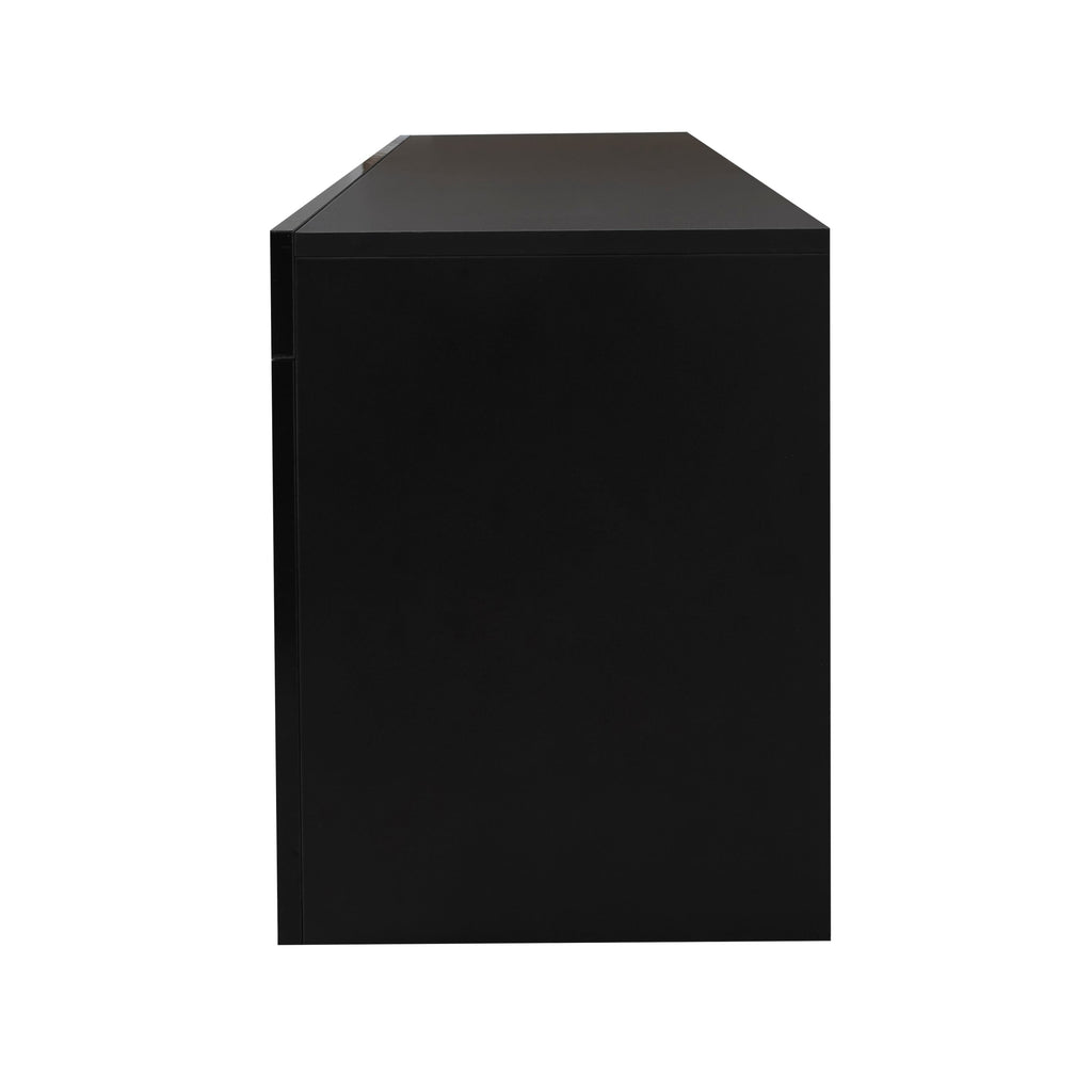 51" Black TV Stand with LED RGB Lights