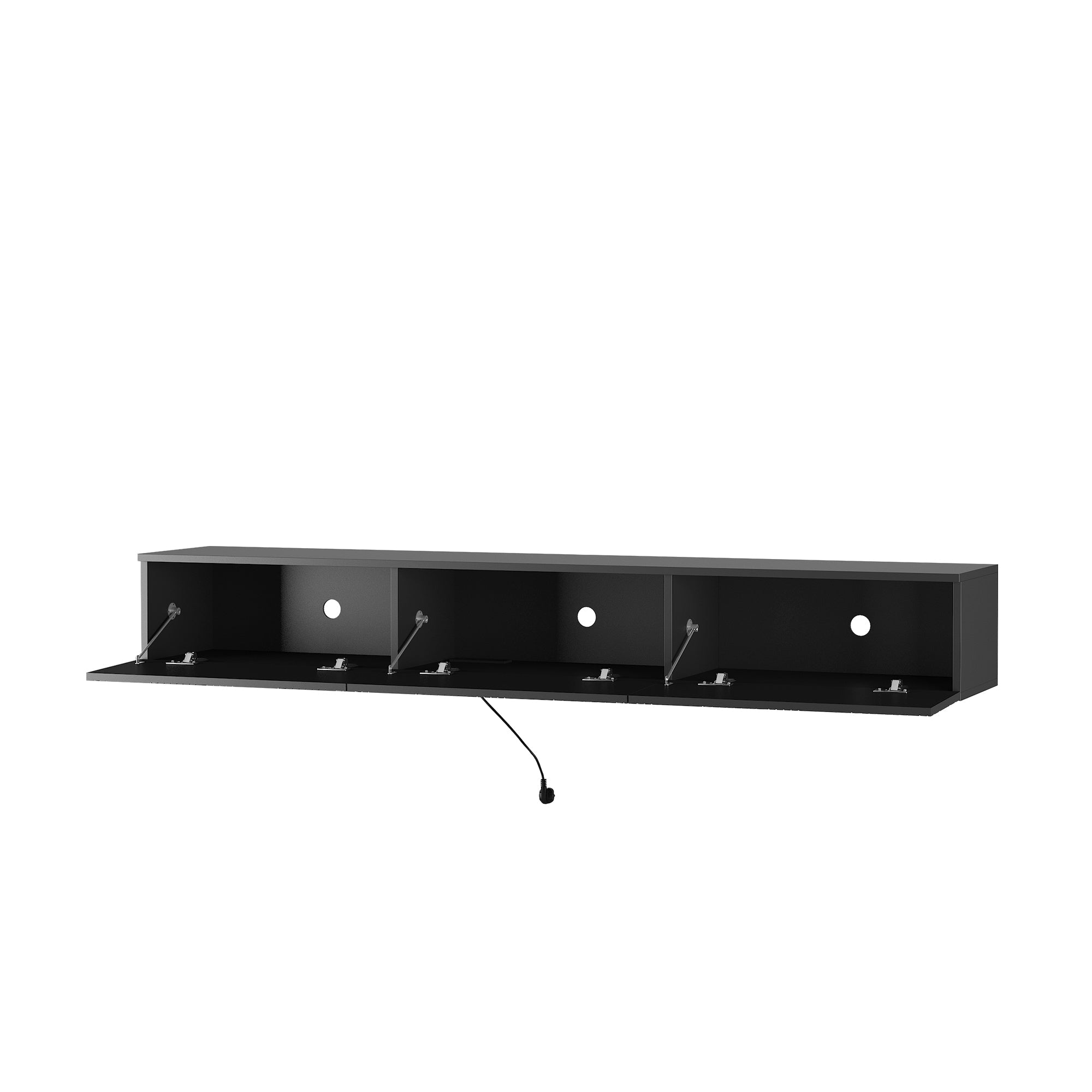 Floating TV Stand Wall Mounted with 16 Color LED