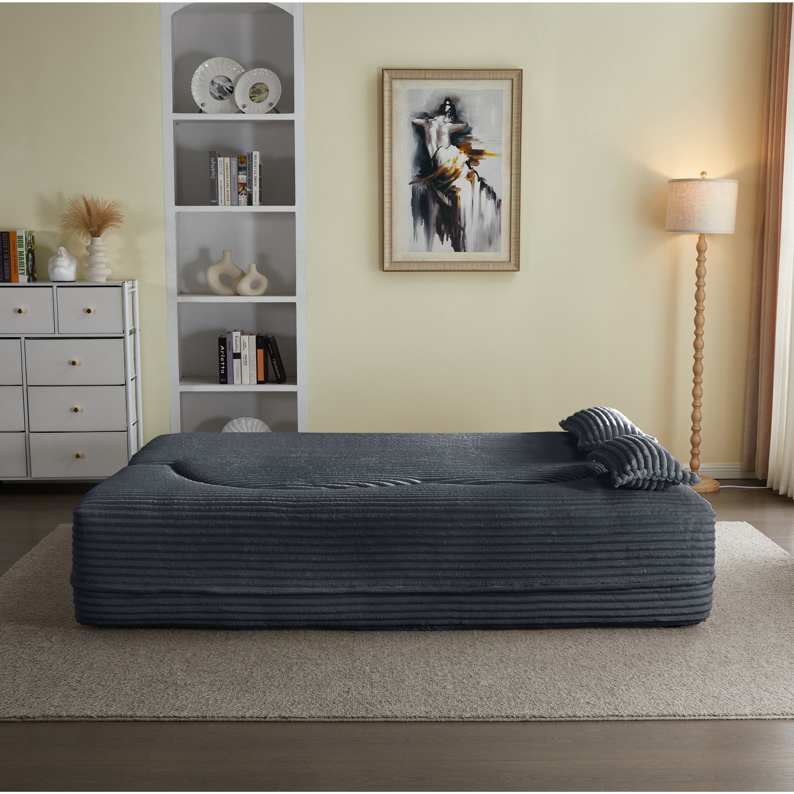 Full Size Convertible Floor Sleeper Sofa Bed