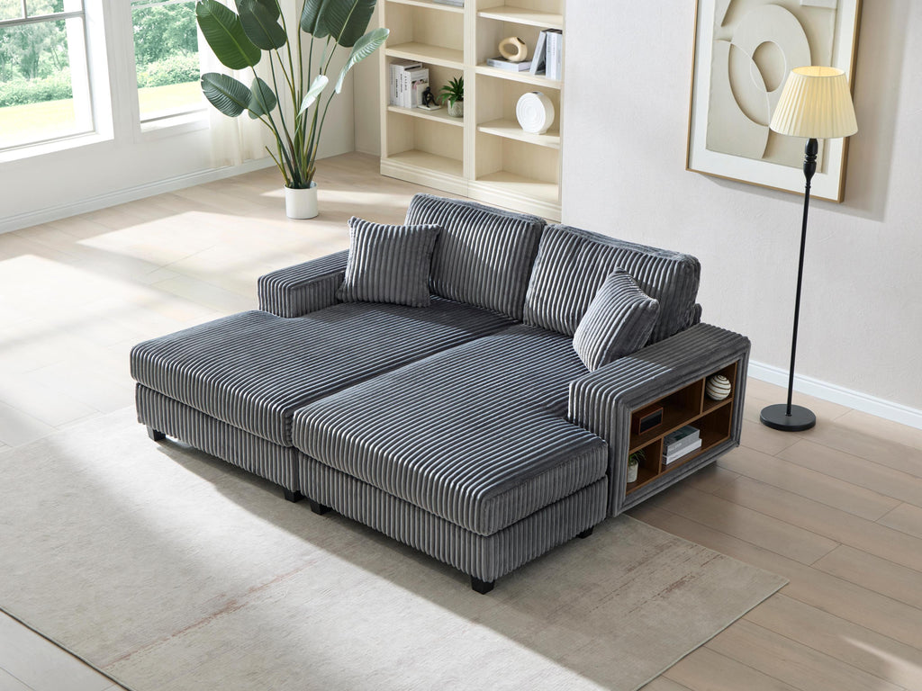 Convertible Sleeper Sectional Sofa with Storage