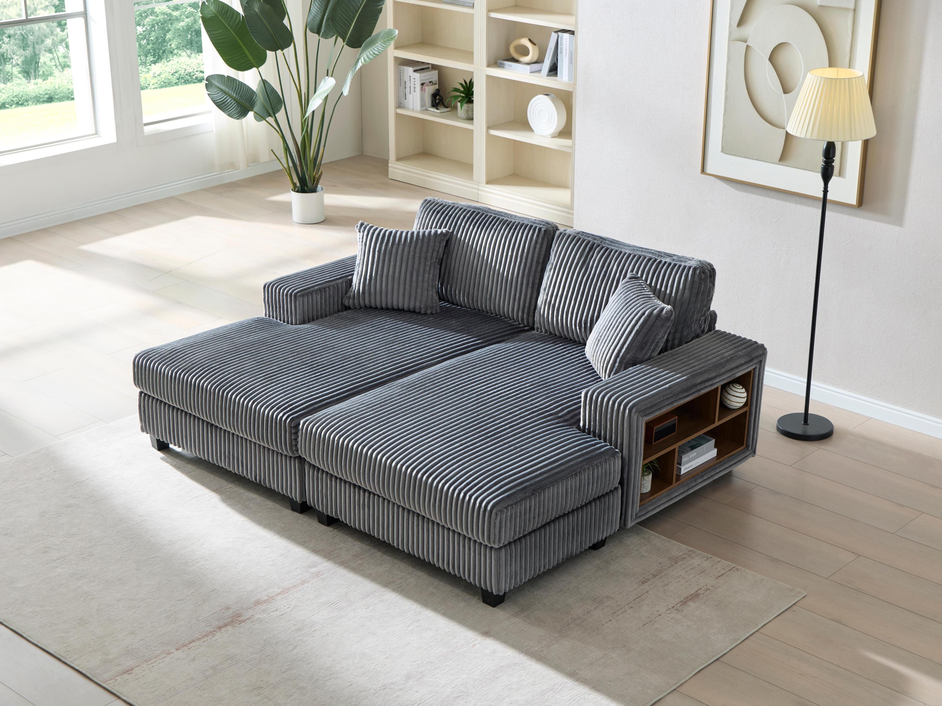 Convertible Sleeper Sectional Sofa with Storage