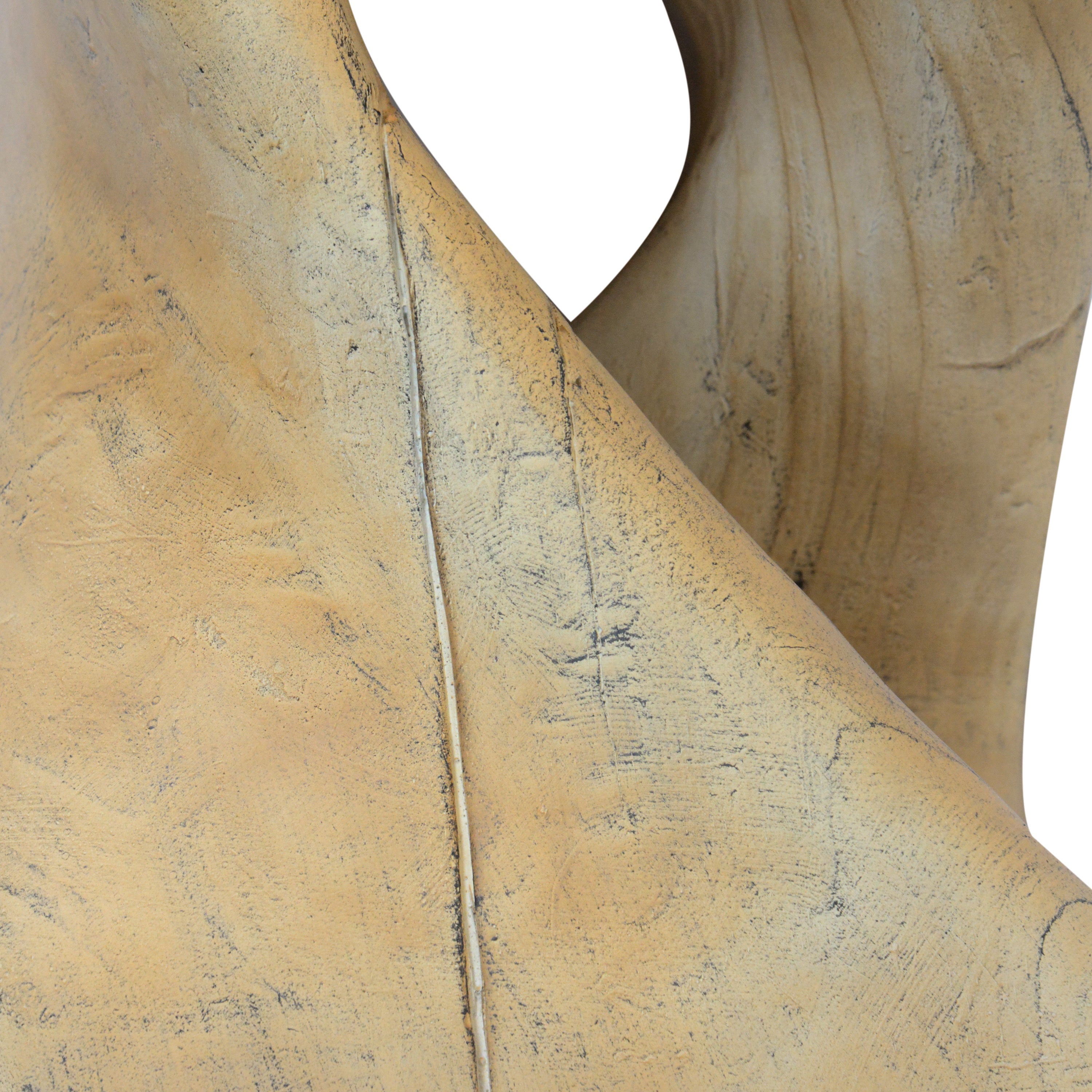 Twist Shape Side Table with Wood-like Texture
