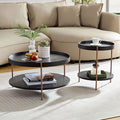 Modern 2 tier Round Coffee Table Set