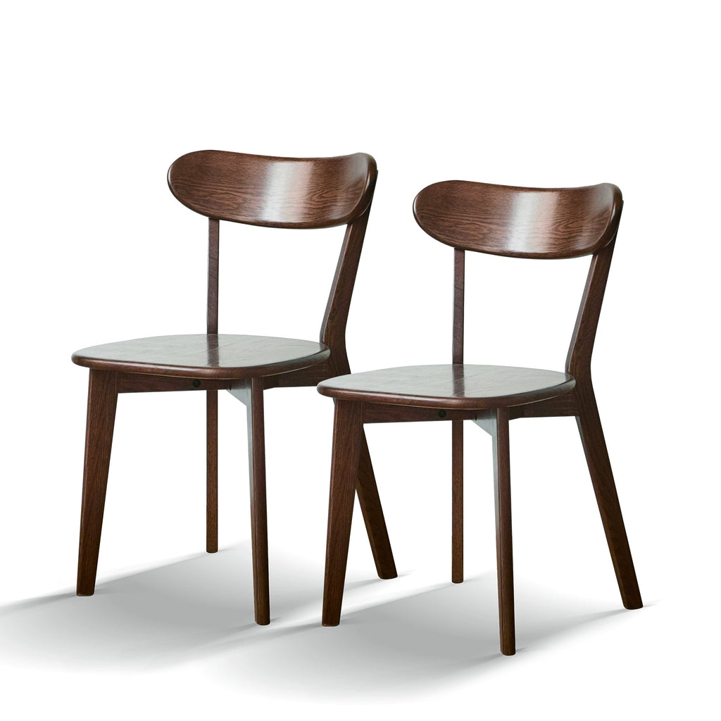 2Pcs FAS Grade Walnut Color Dining Room Chair