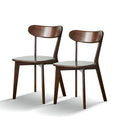 2Pcs FAS Grade Walnut Color Dining Room Chair