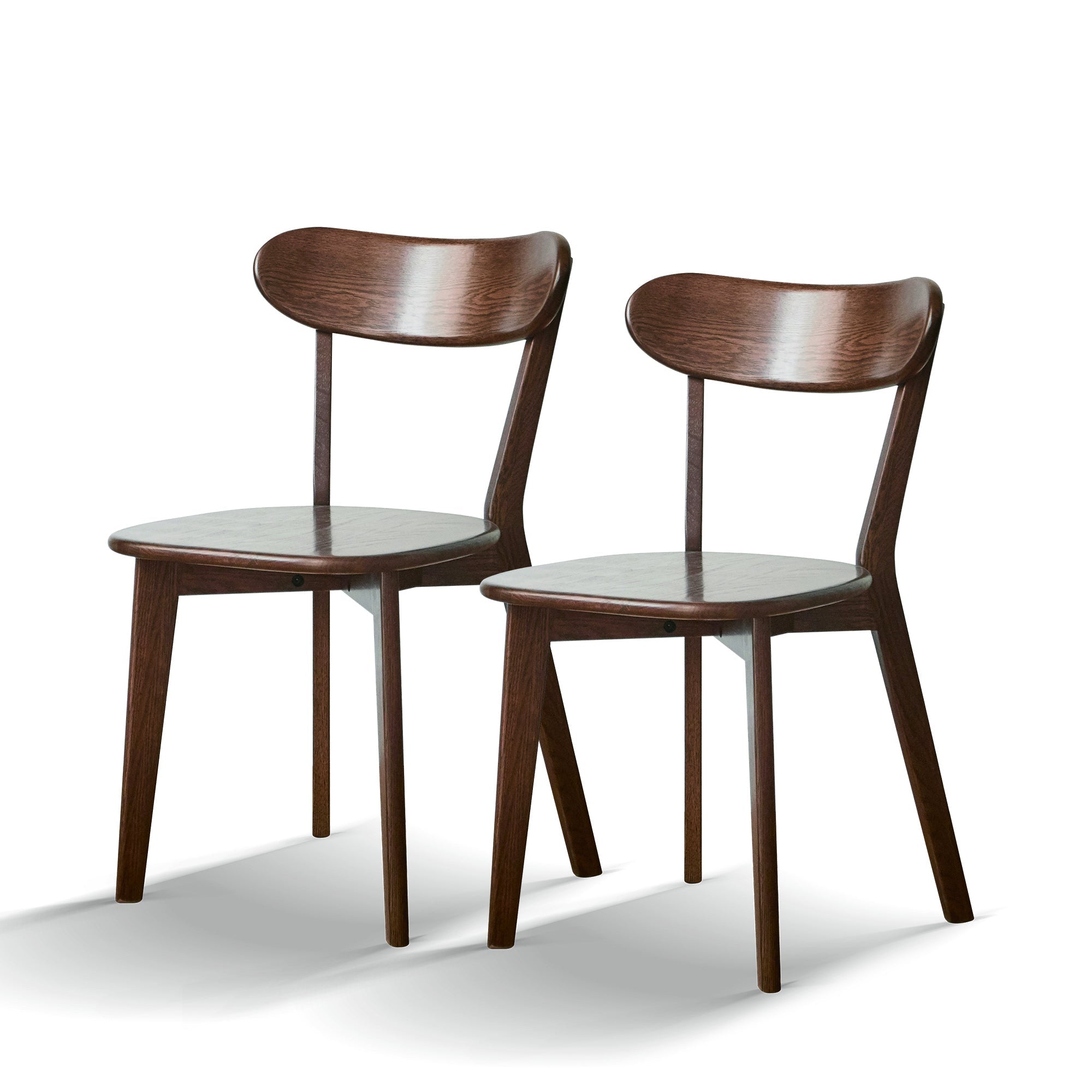 2Pcs FAS Grade Walnut Color Dining Room Chair