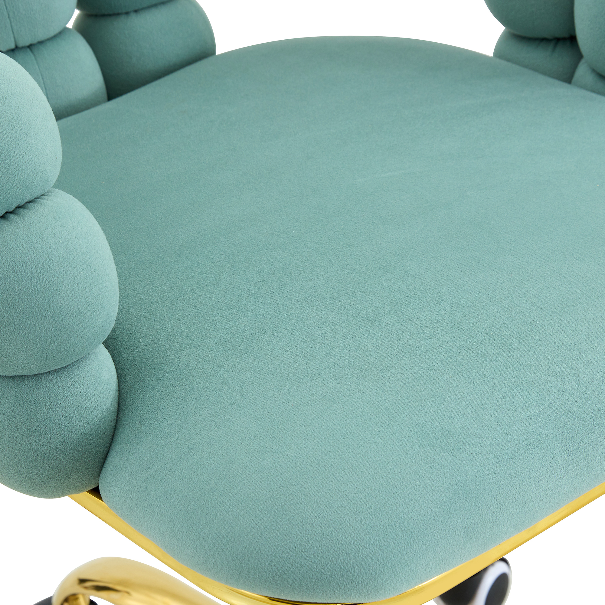 Coloful Modern Velvet Adjustable Swivel Desk Chair with Bubble Back