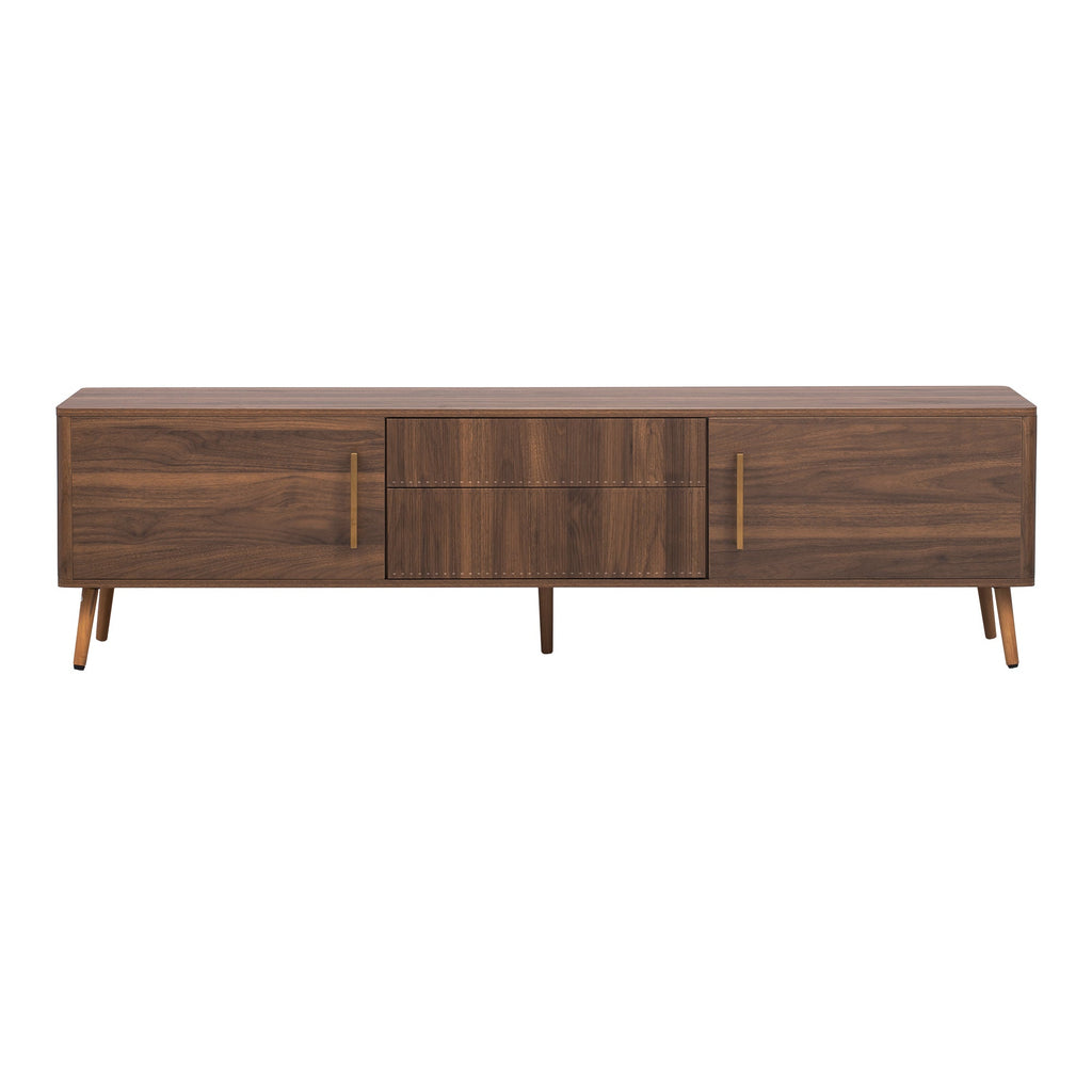Mid Century TV Stand with 2 Drawers