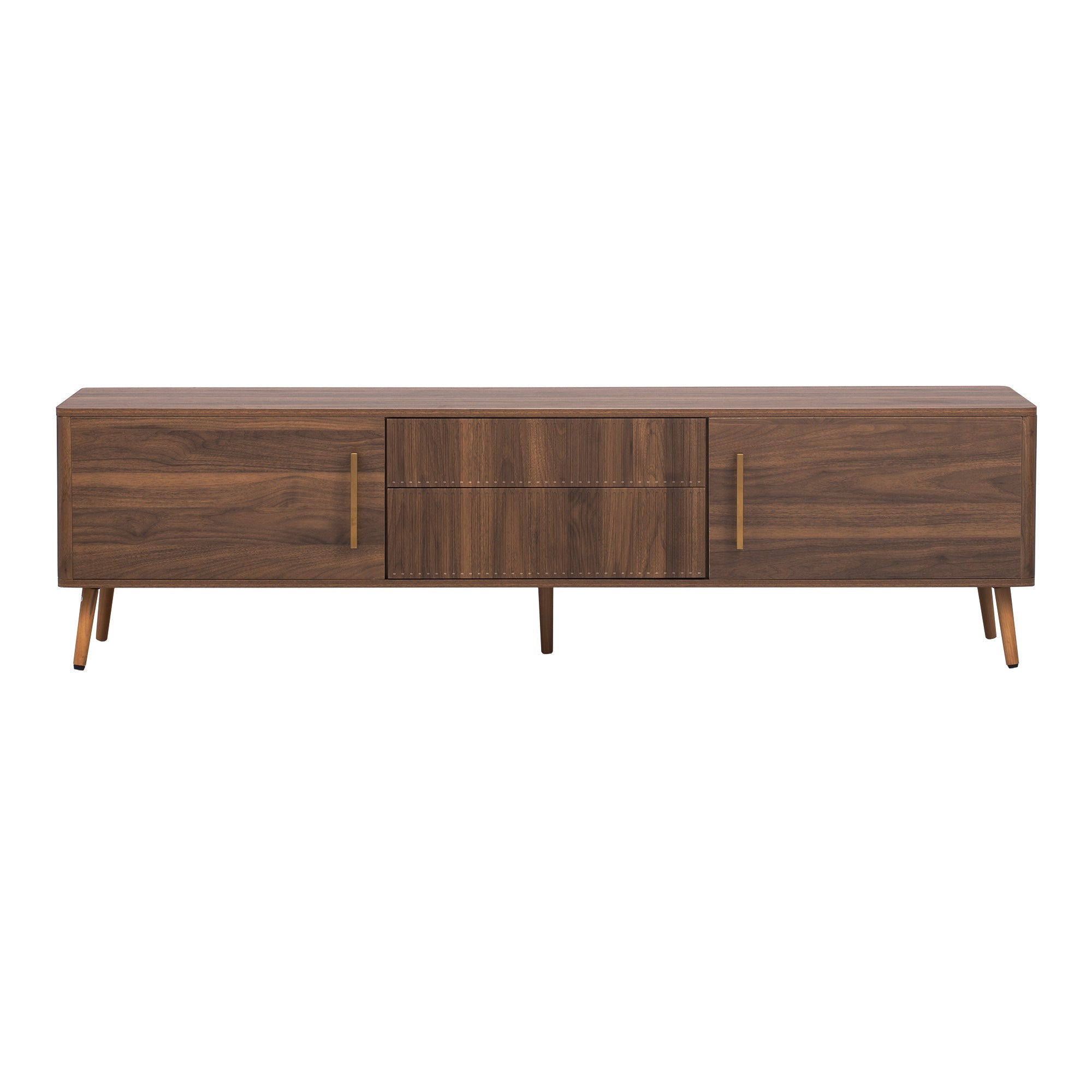 Mid Century TV Stand with 2 Drawers