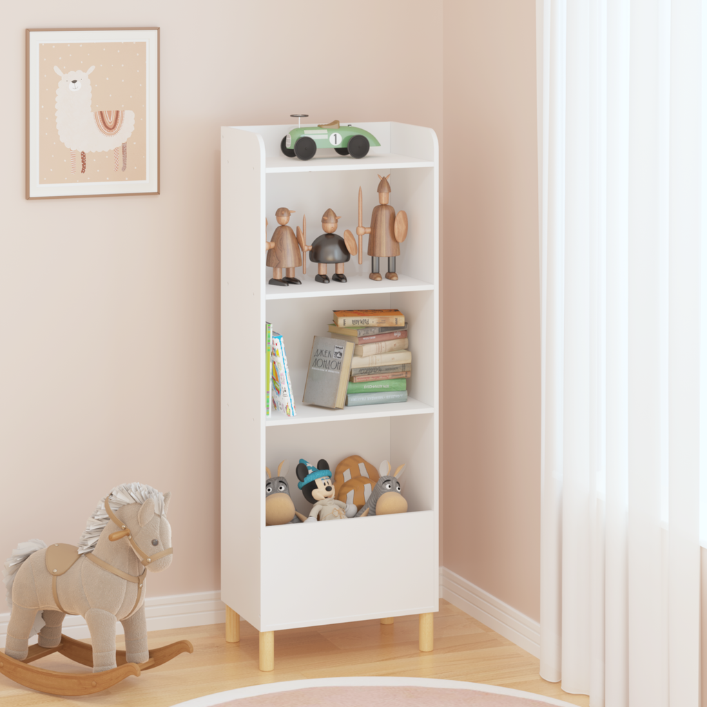 Kids 4-Tier Toy Storage Cabinet