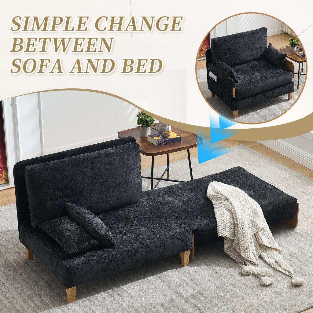 Mid-Century Modern Foldable Sofa Bed Recliner