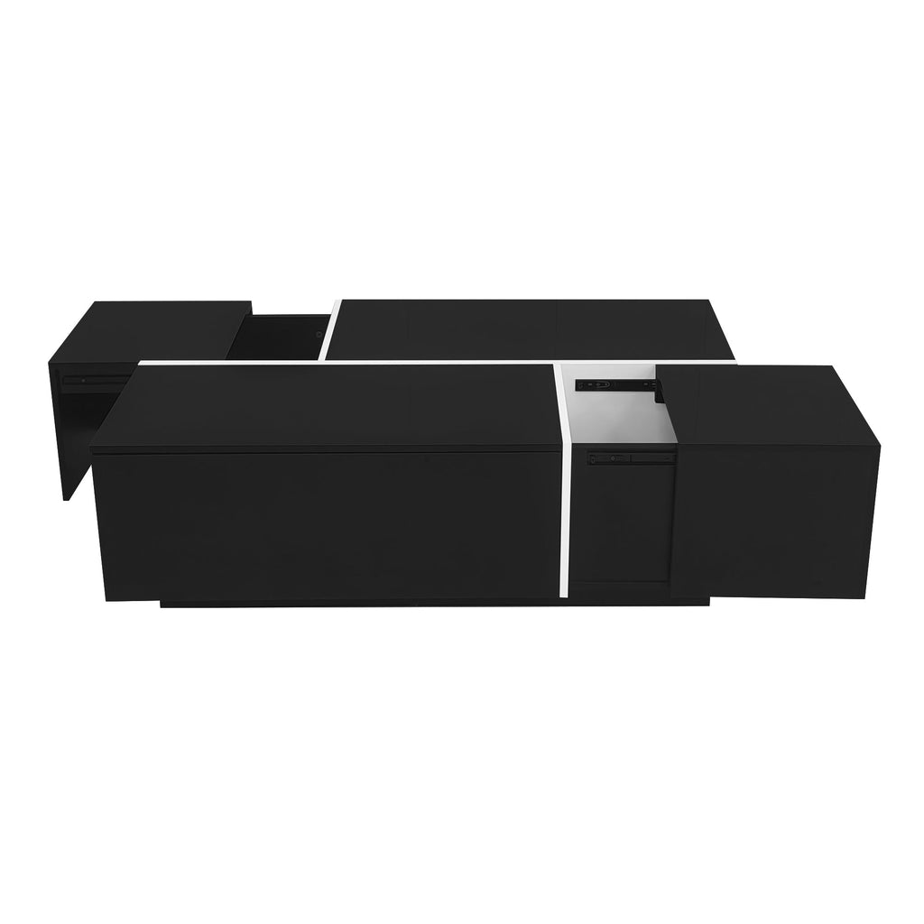 Multi-Functional Extendable Coffee Table with 2 Storage Space and Drawers