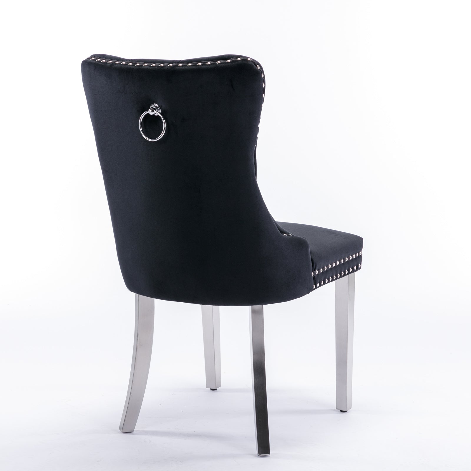 Modern High-end Tufted Solid Wood Velvet Dining Chairs (Set of 2)