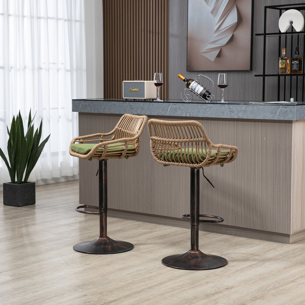 Modern Swivel Bar Stools (Set of 2)