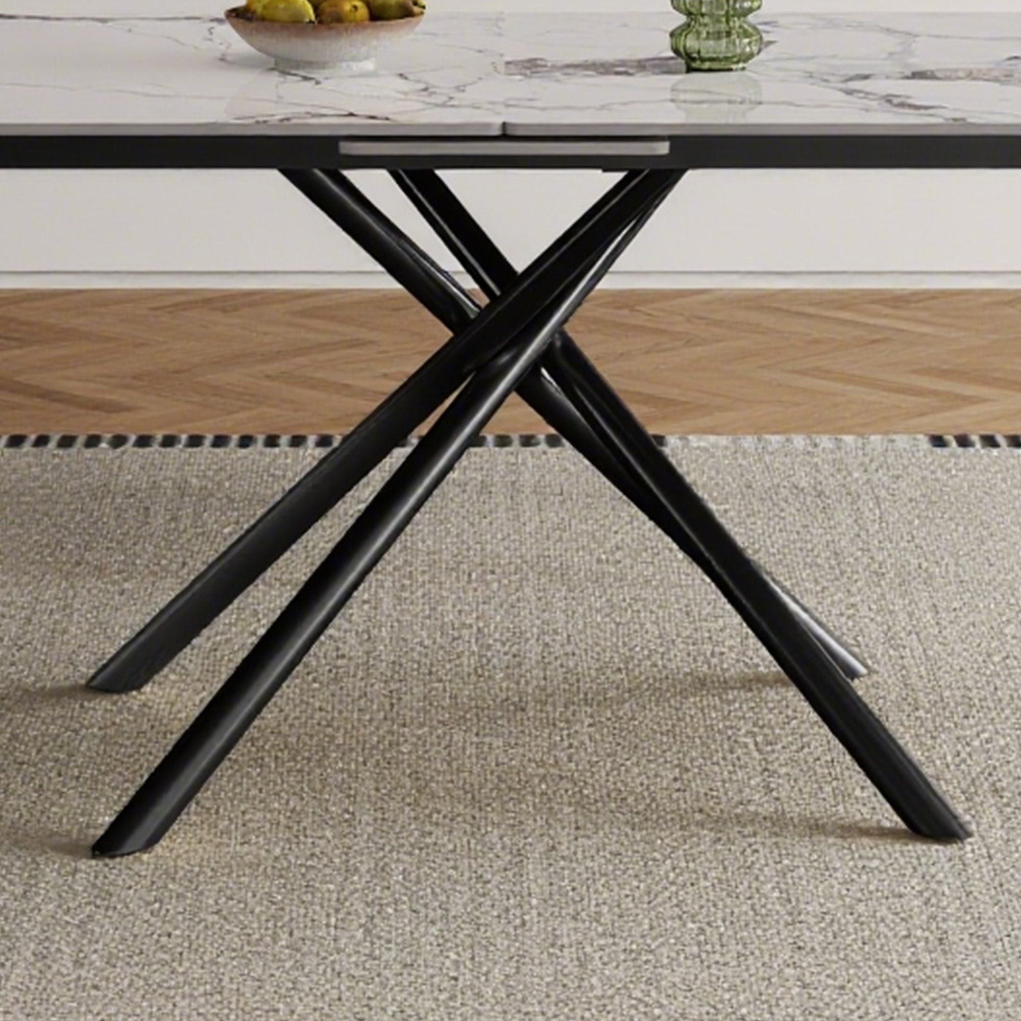 59-inch Modern rectangle Expandable Dining Table