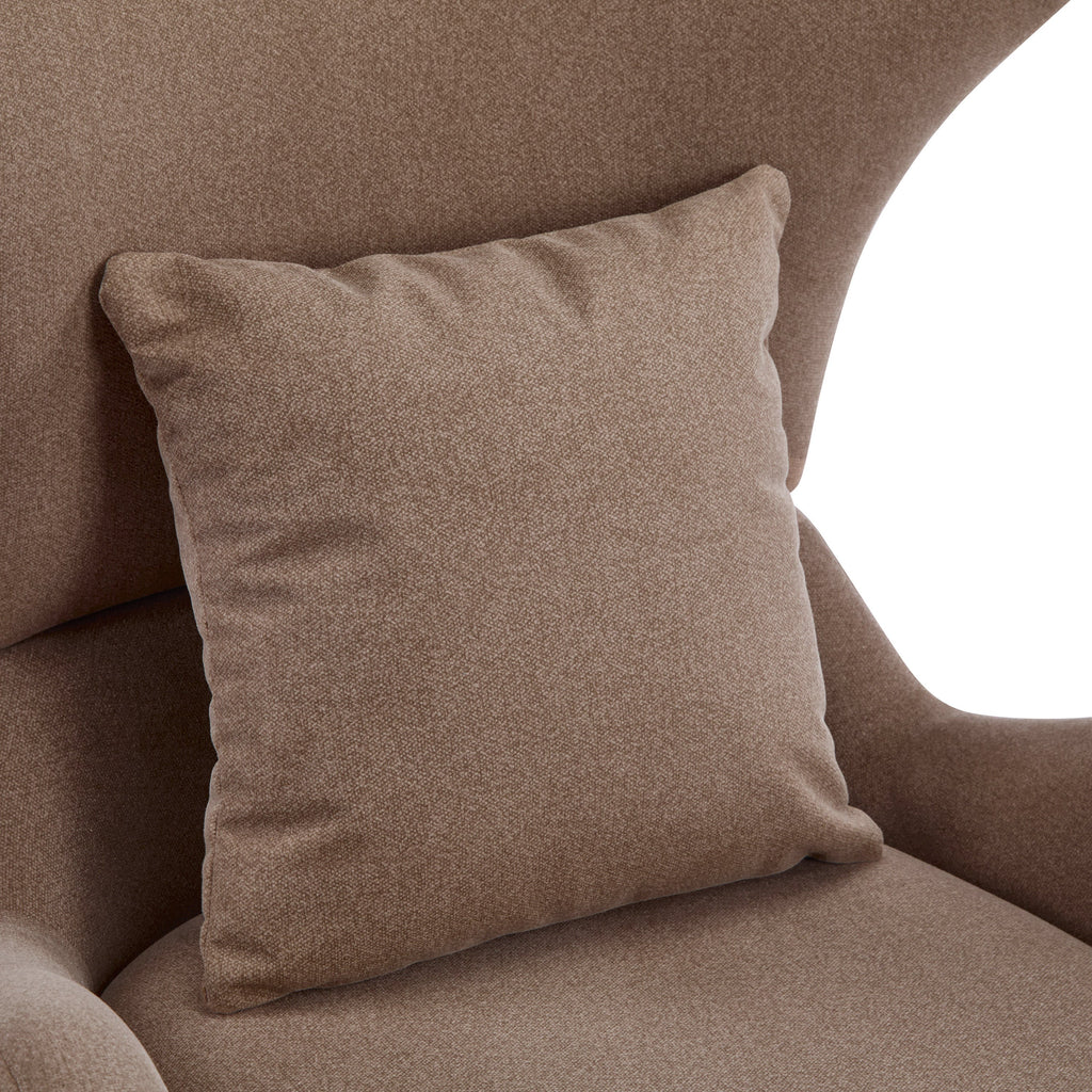 Modern Brown Polyester Accent Chair with Pet/Storage Space