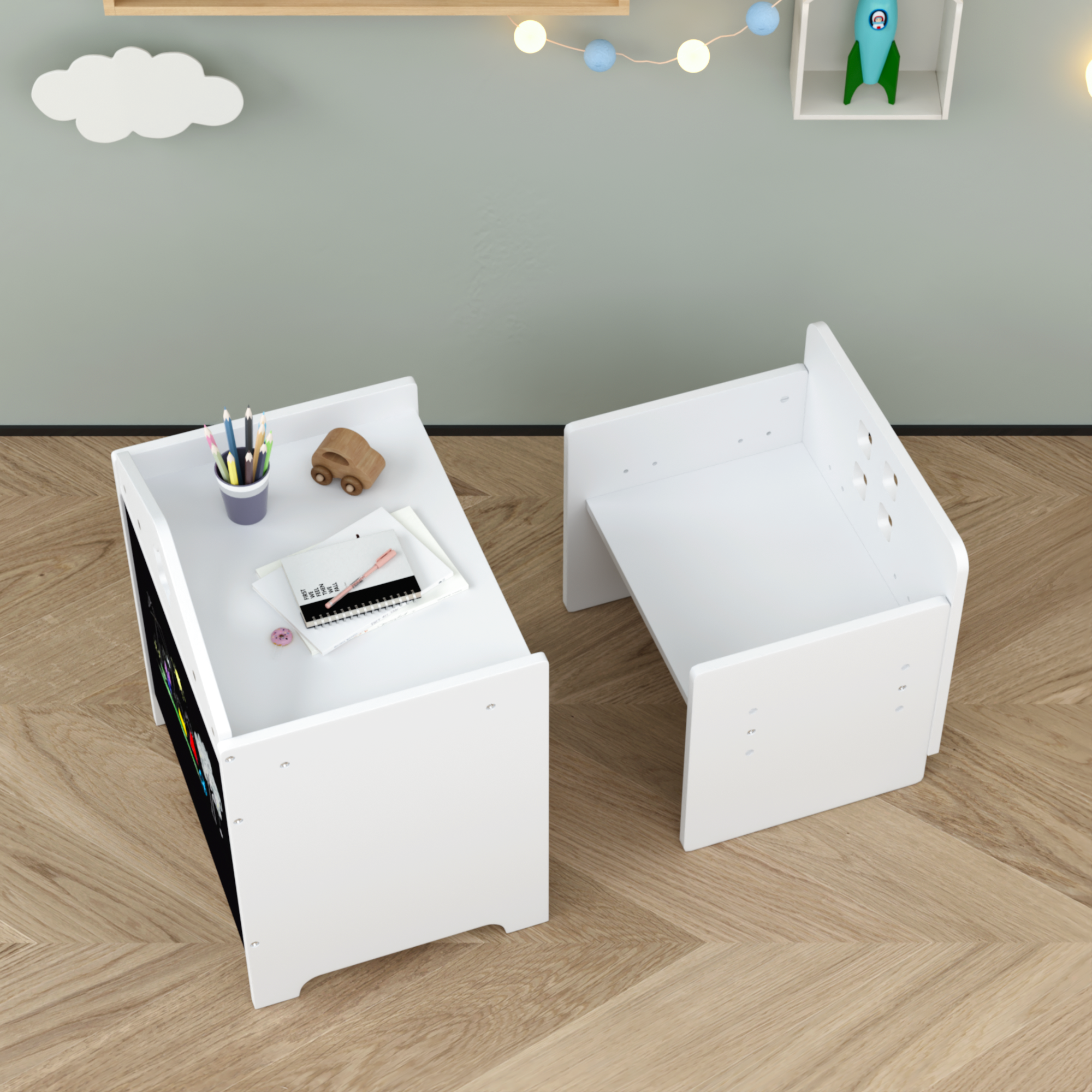 Kids Montessori Weaning Table and Chair Set
