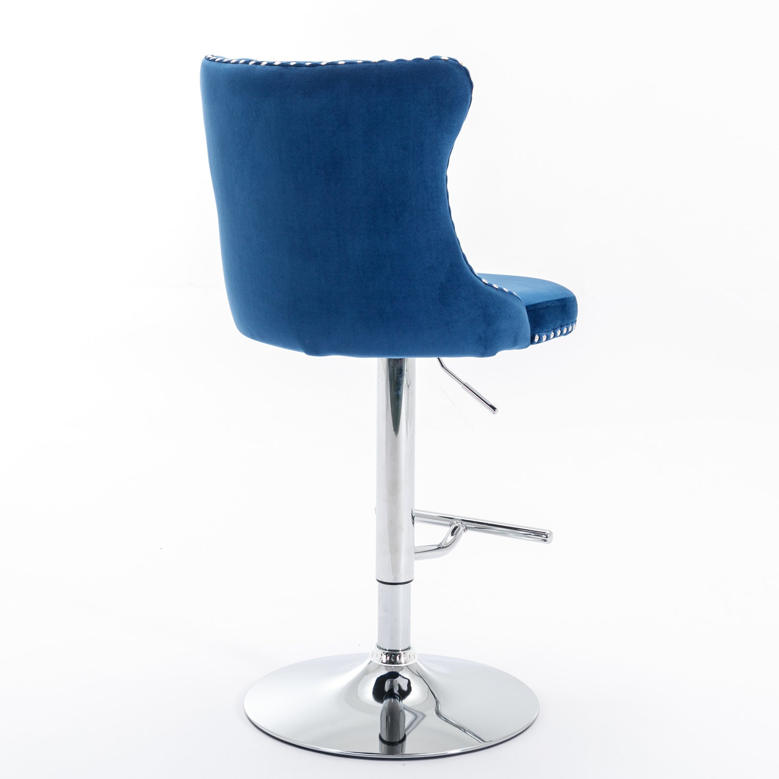 25-33 Inch Modern Velvet Swivel Barstools (Set of 2)