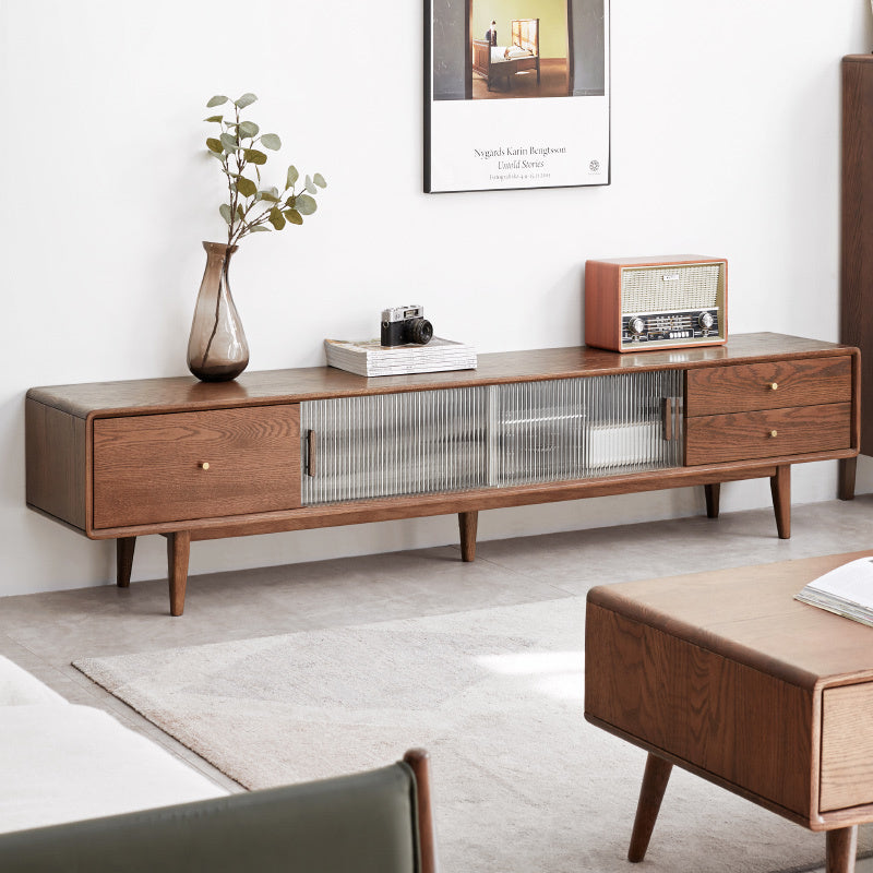 Walnut Color A Grade Oak TV Cabinet