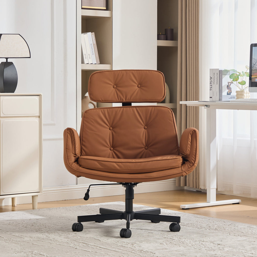 Pet Friendly Criss Cross Chair Swivel Task Office Chairs with Wide Seat