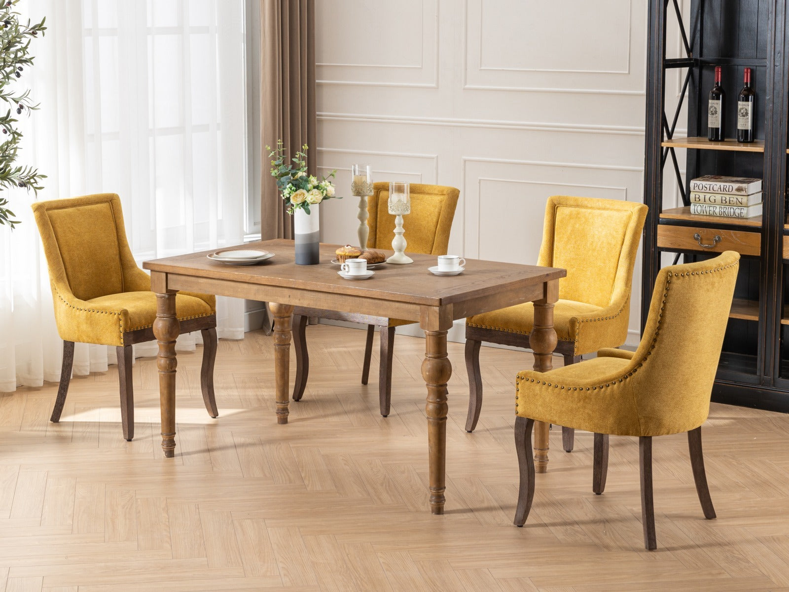 Ultra Side Thickened Fabric Dining Chair (Set of 2)