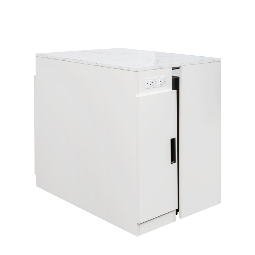 Modern Multifunctional Extendable Dining Table with Outlet