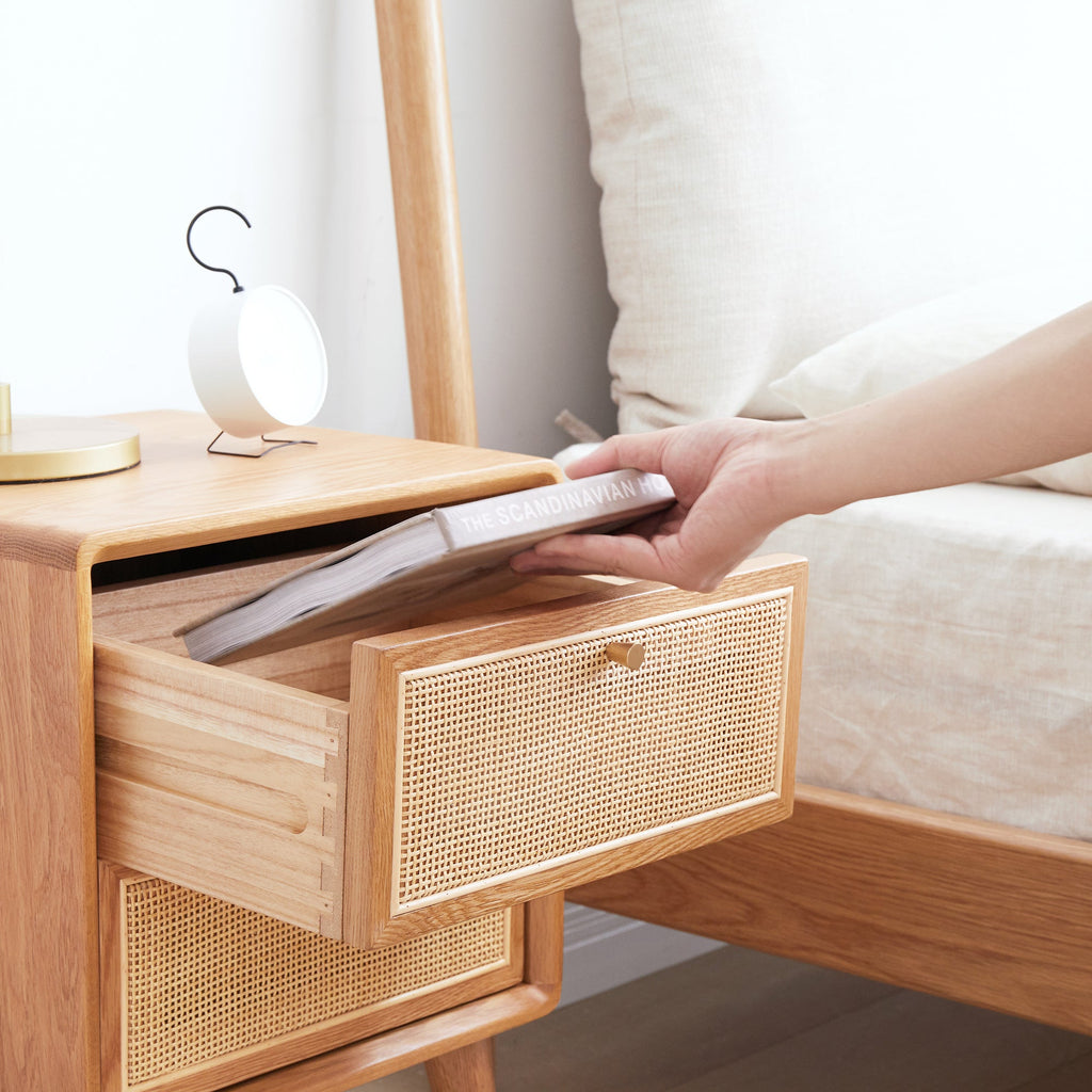 Pure Solid Wood Bedside Storage Cabinet