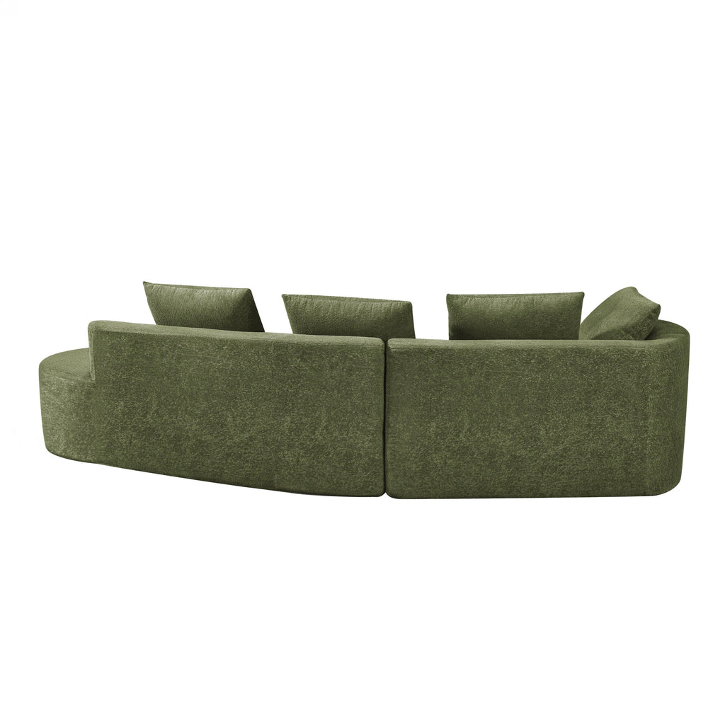 116' Modern Curved Sectional Sofa for Living Room