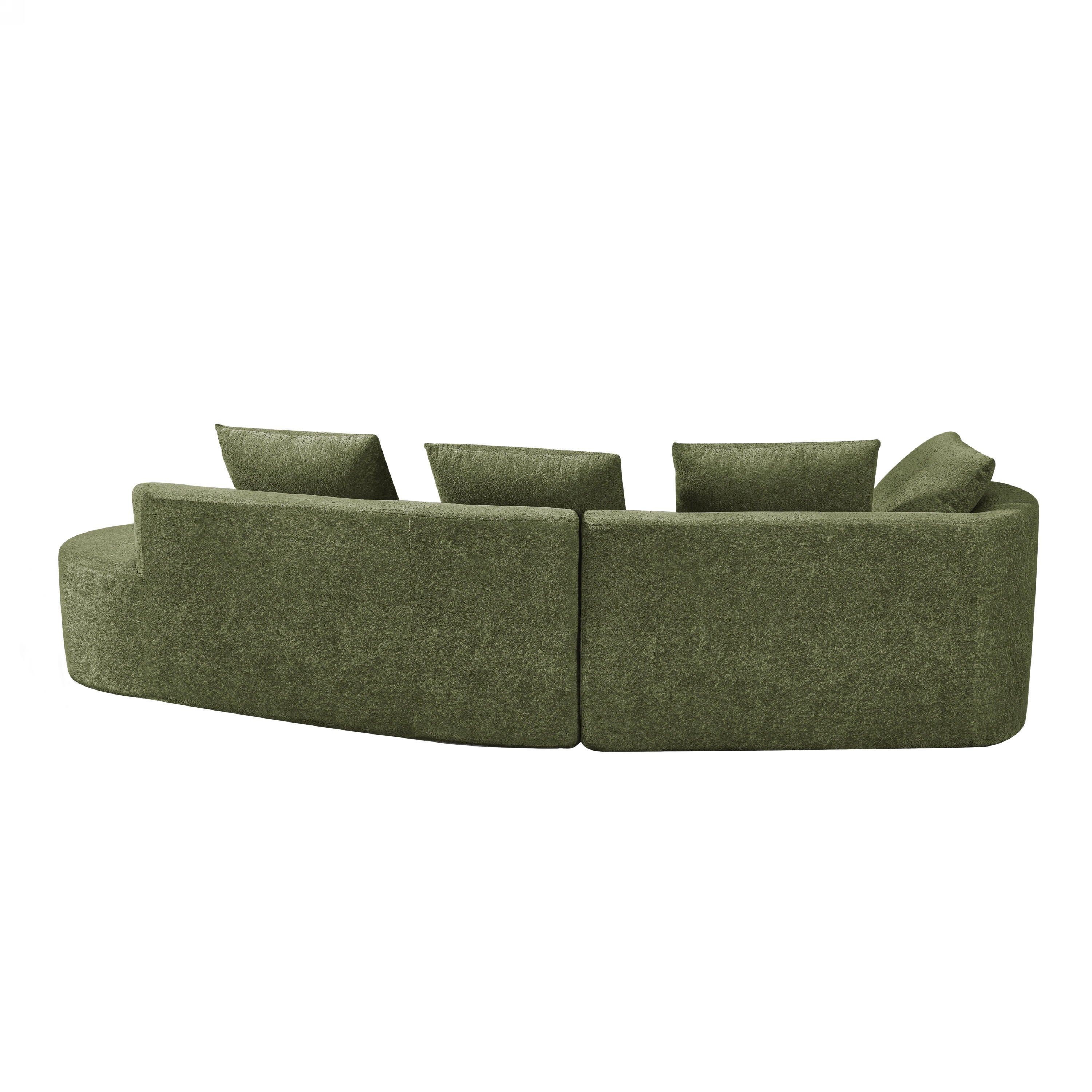 116' Modern Curved Sectional Sofa for Living Room