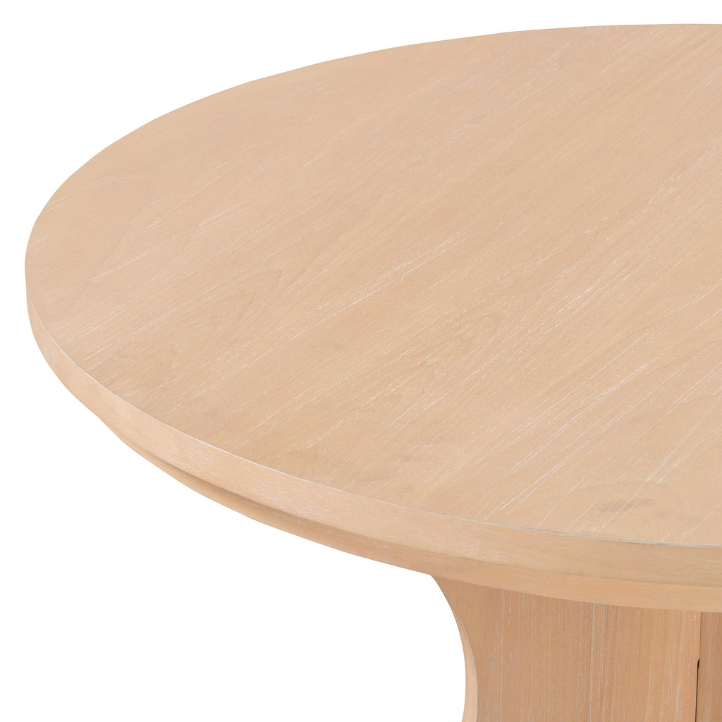 Rustic Charm Round Dining Set with 3 Upholstered Chairs