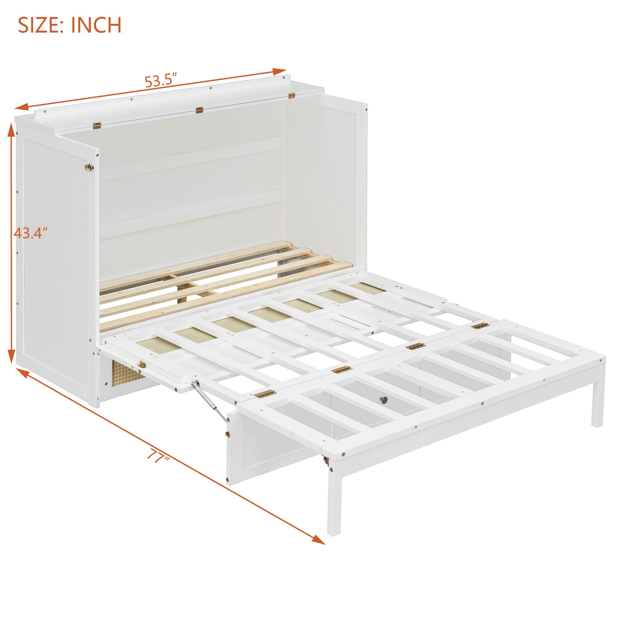Full Size Murphy Bed with Large Drawers