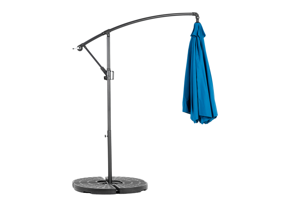10ft Offset Patio Umbrella w/Tilt & Polyester Shade & 8 Ribs – No Base
