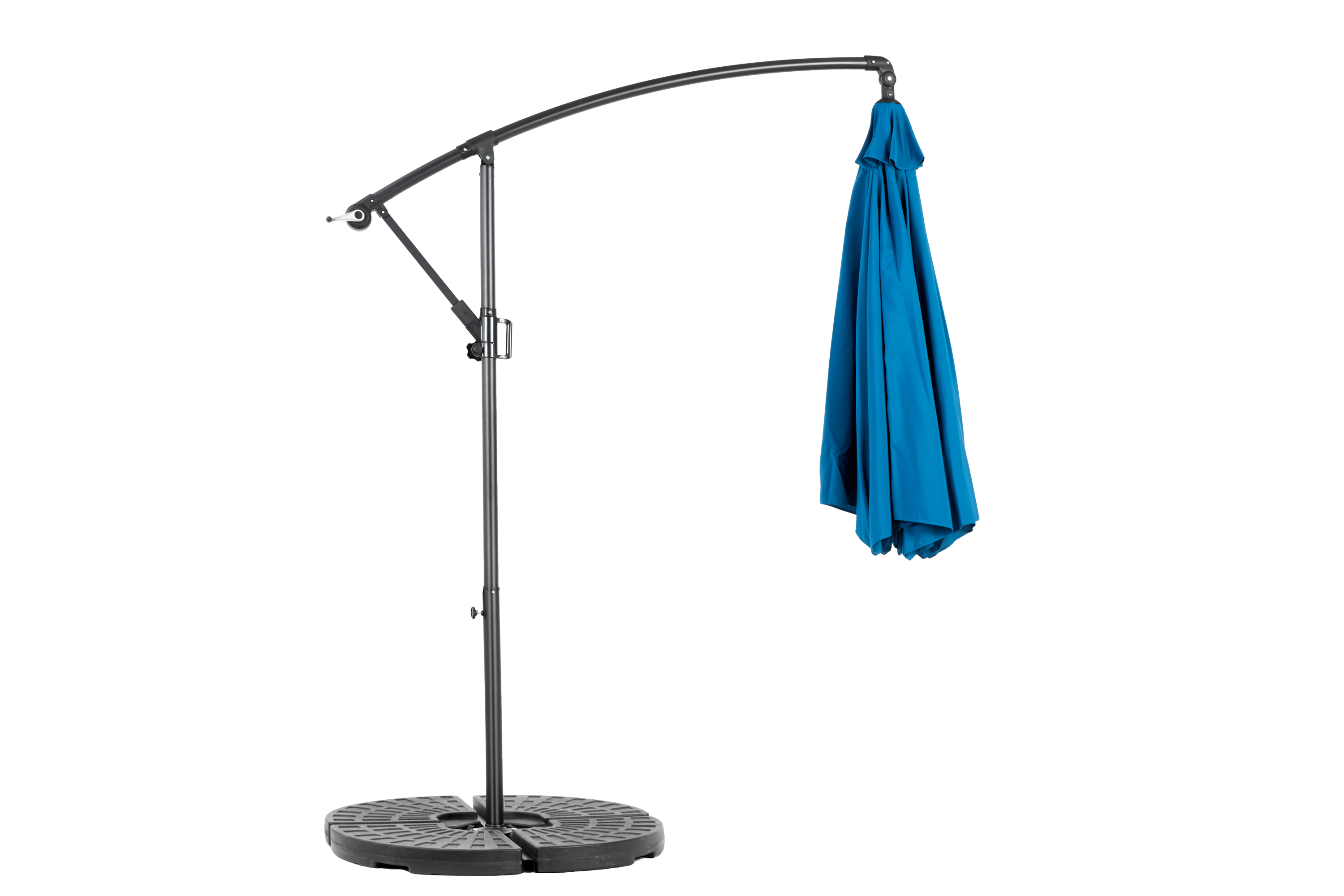 10ft Offset Patio Umbrella w/Tilt & Polyester Shade & 8 Ribs – No Base