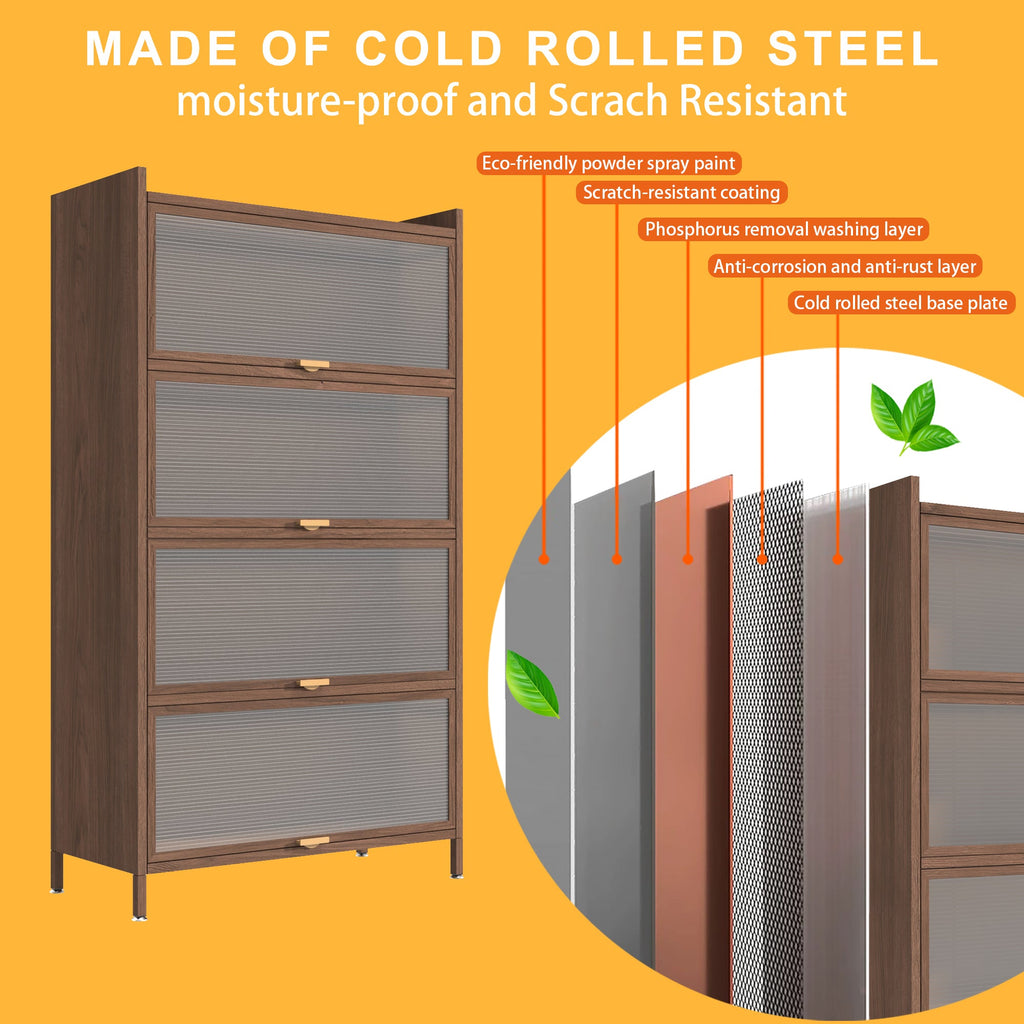 57'' Tall Metal 4 Flip Doors Cabine