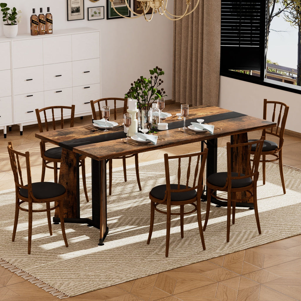 Rustic Rectangular Large Dining Table