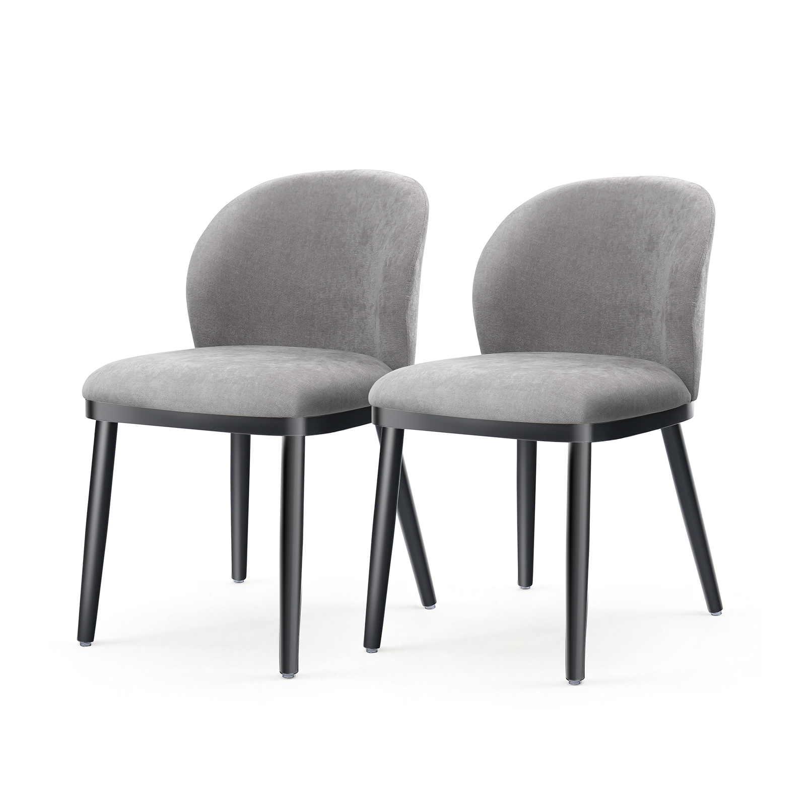 Firmoz Modern Armless Dining Chairs with Solid Wood Frame & Chenille Upholstery