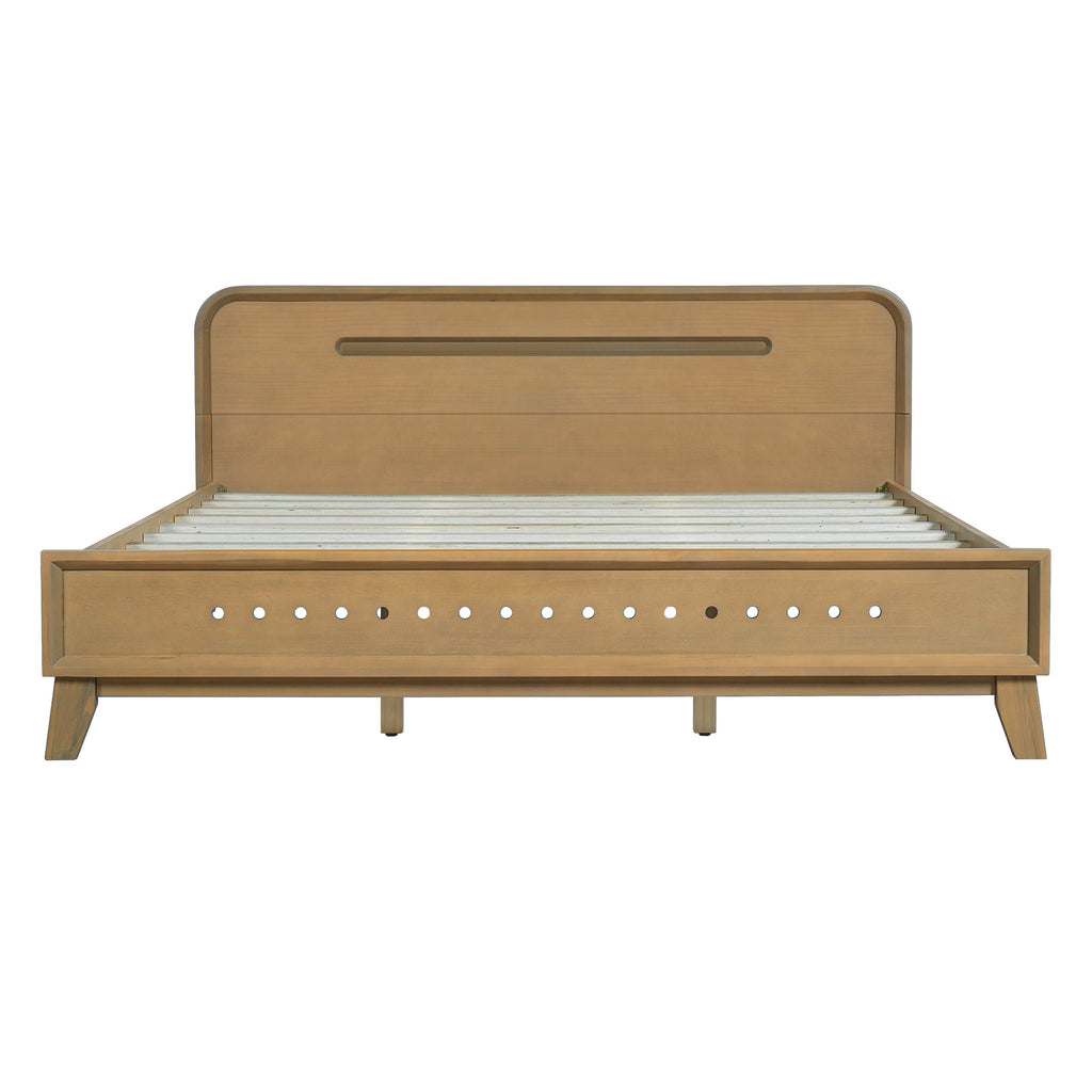 Pine Solid Wood Queen Size Bed