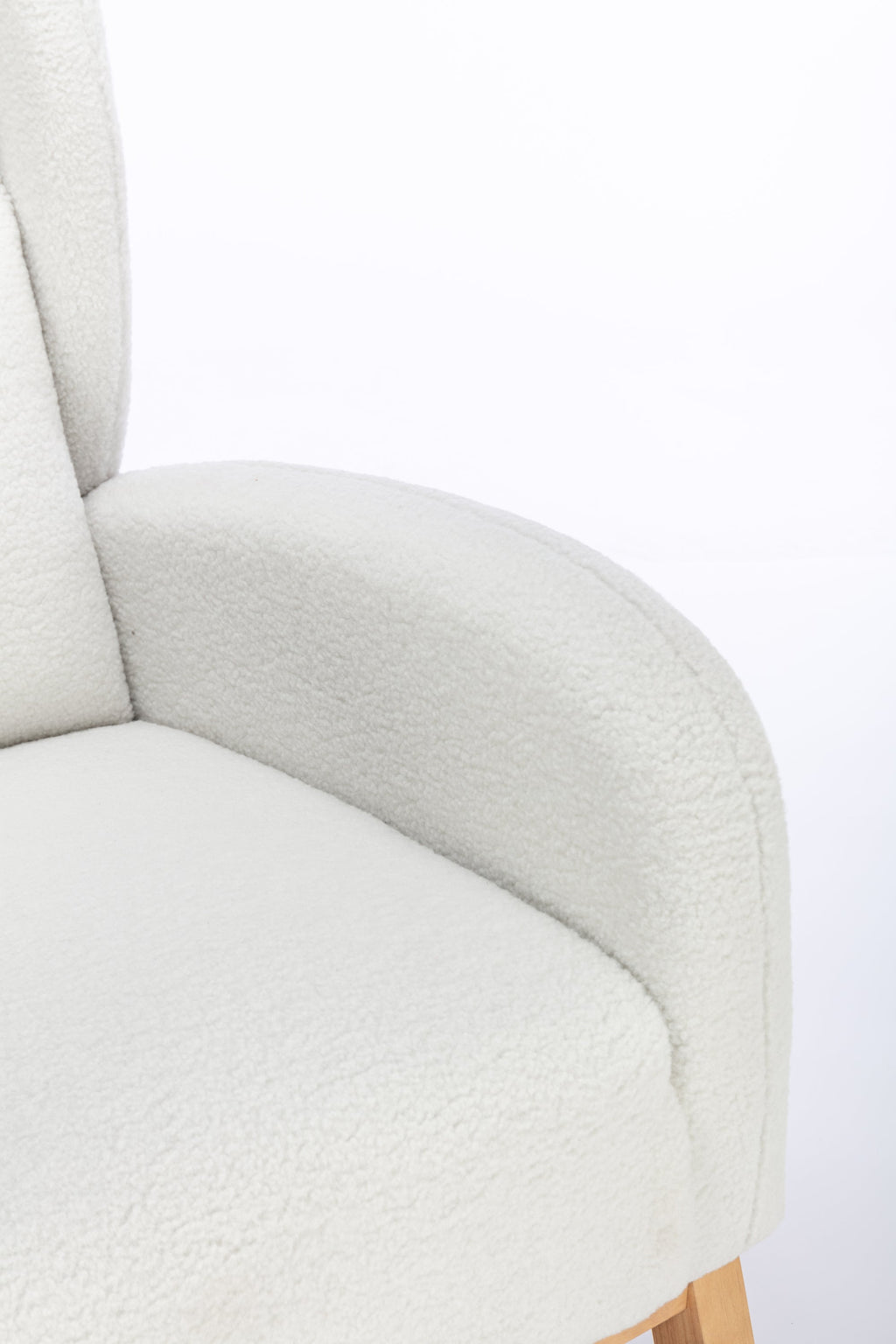 Teddy Fabric Rocking Chair with Packet Wood Legs