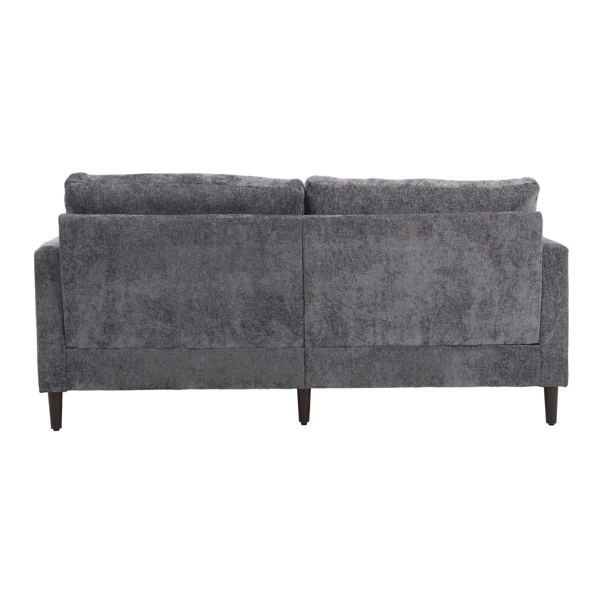 Mid Century Modern Chenille Fabric Loveseat Sofa