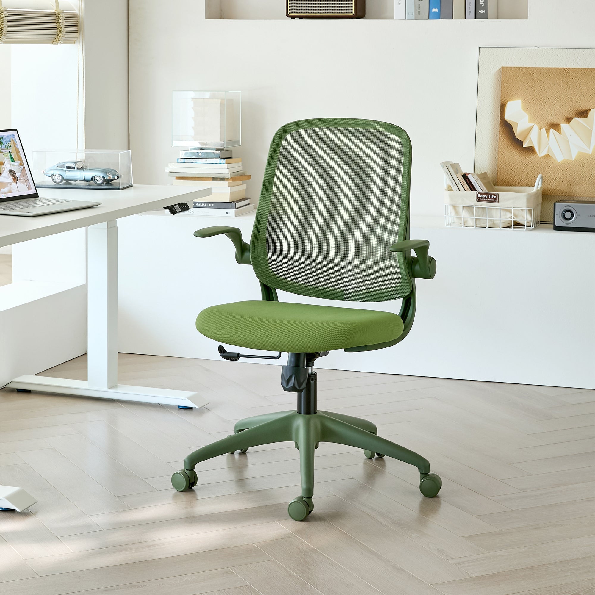 Colorful Ergonomic Office Chair with Flip-Up Armrests