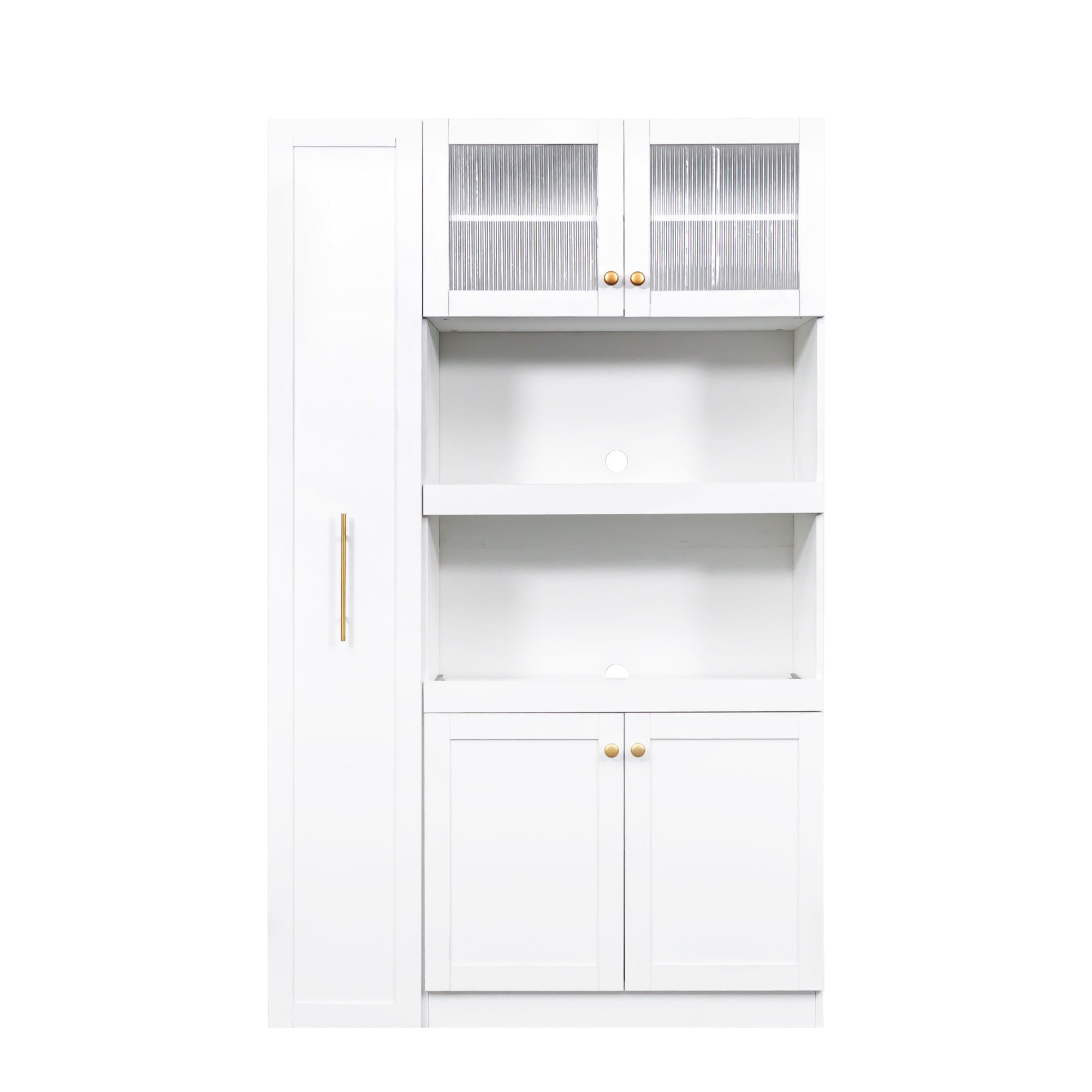 Farmhouse Pantry Organizers Cabinet with 4 Doors