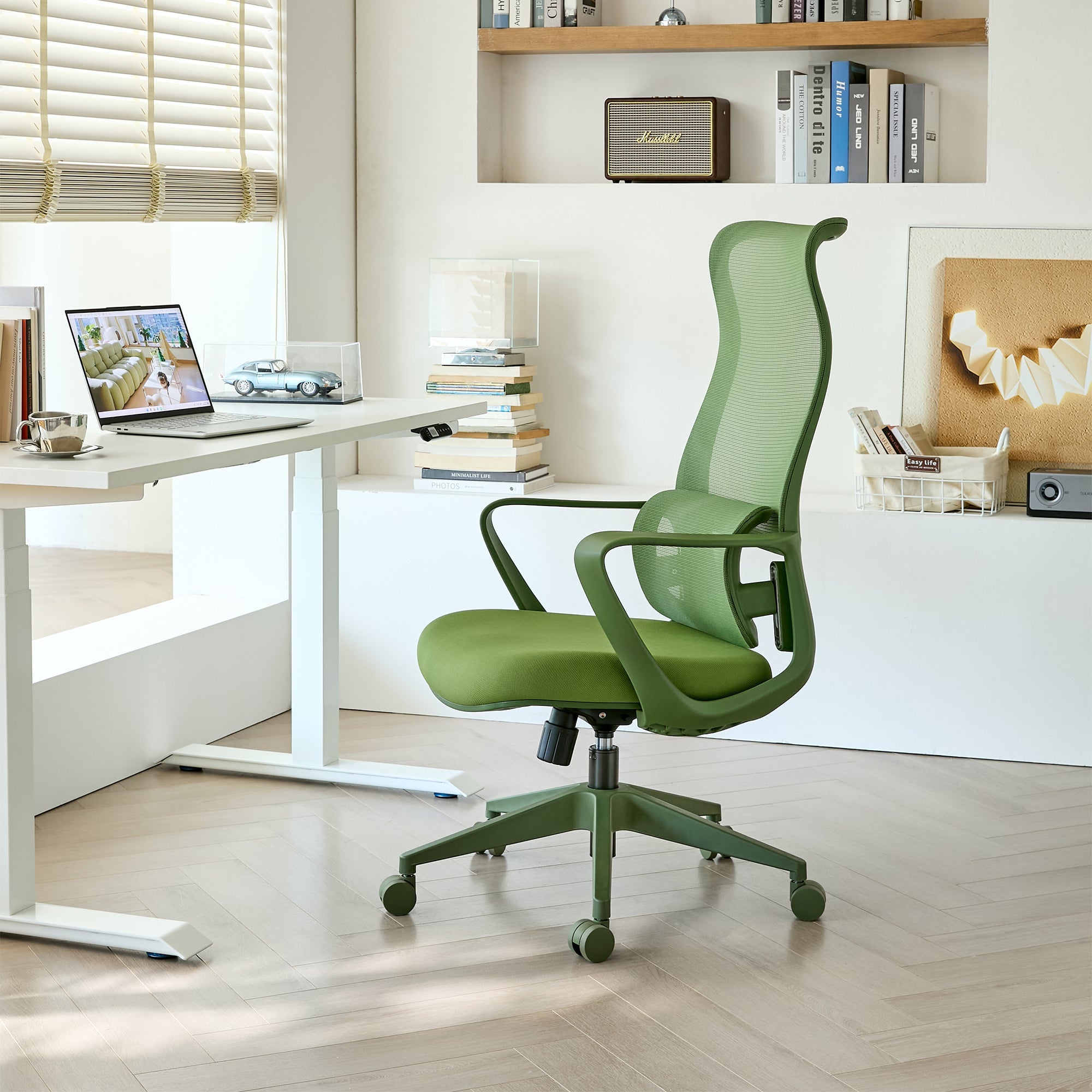 Modern Executive Office Chair with Adjustable Height Lumbar Support