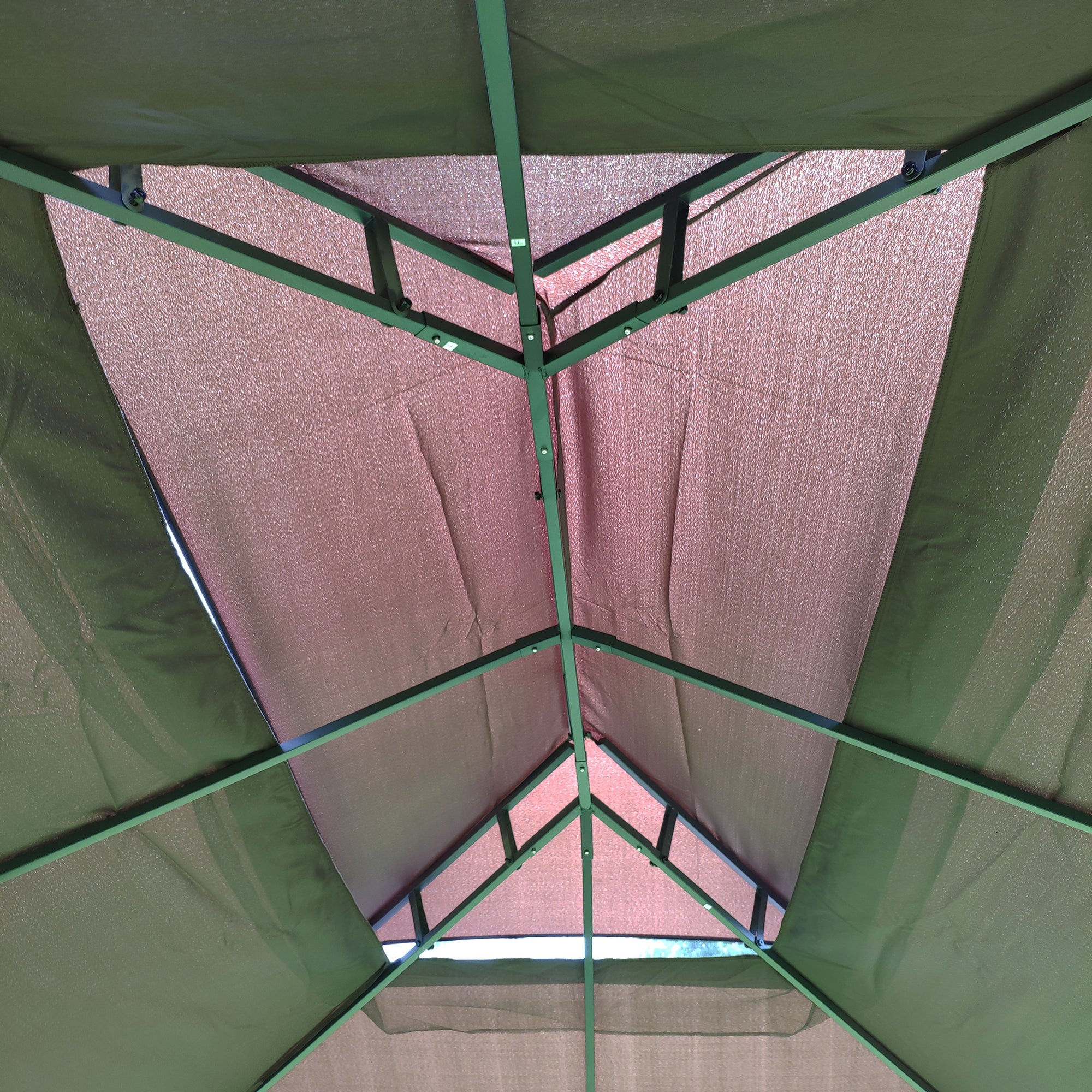Patio Gazebo Tent with Ventilated Double Roof and Mosquito Net for Backyard or Garden