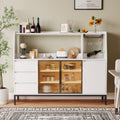 Modern Kitchen Sideboard with 3 Drawers and Glass Door Locker