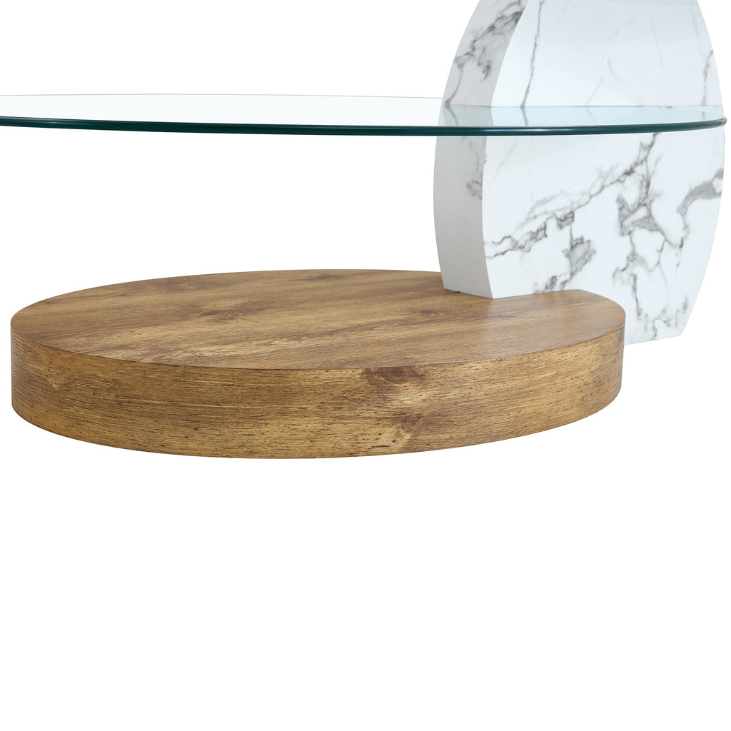 Contemporary Artistic Double Layer Coffee Table