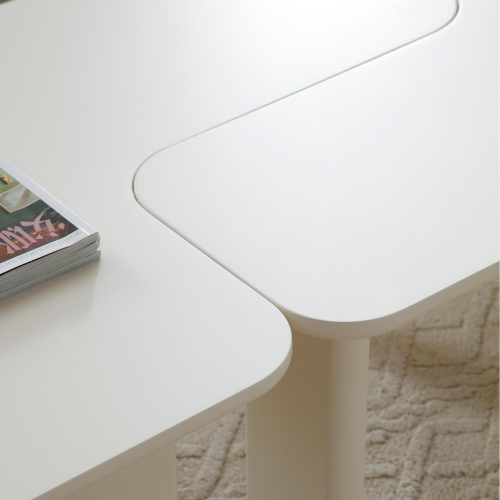 35.43' L-Shape Modern Coffee Table