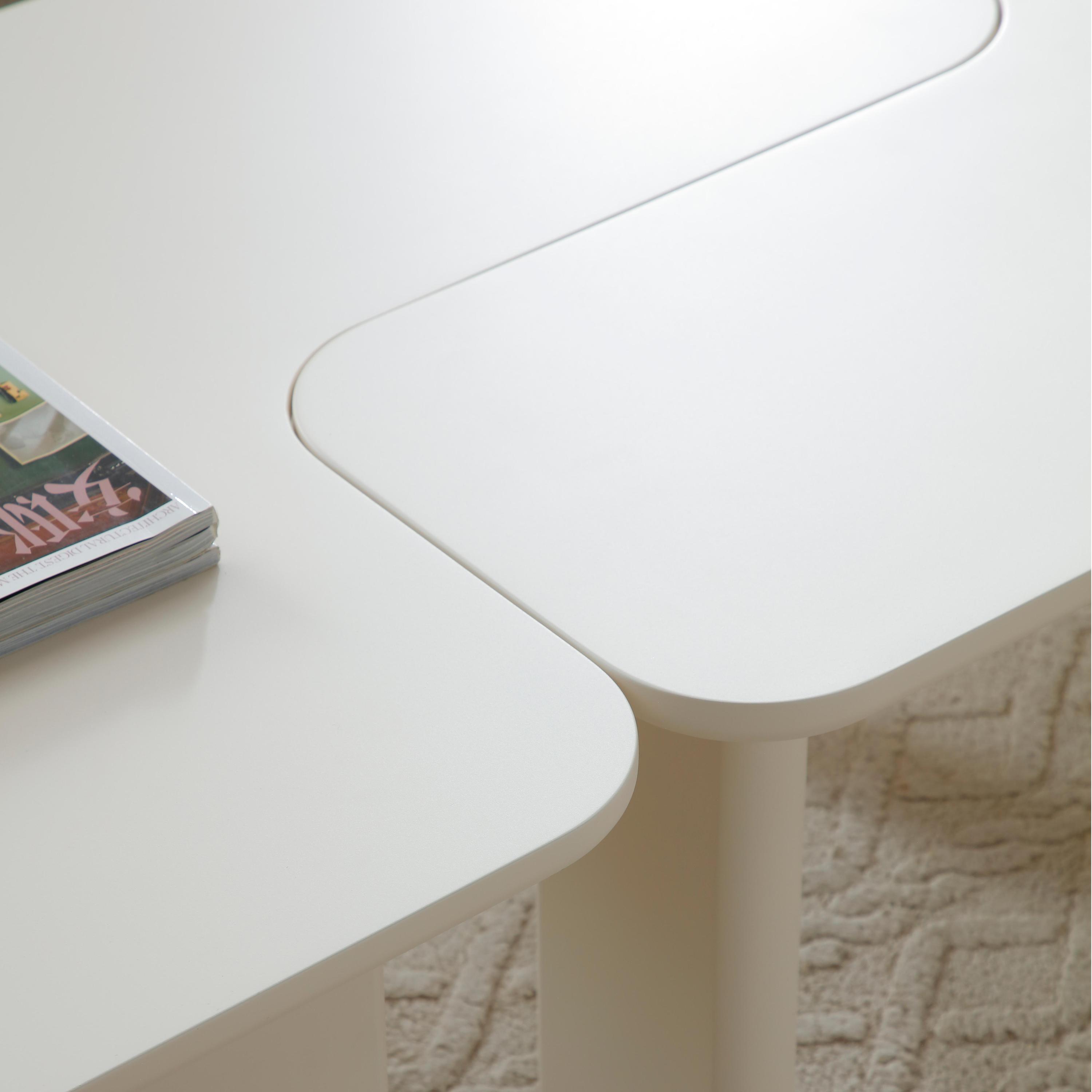 35.43' L-Shape Modern Coffee Table